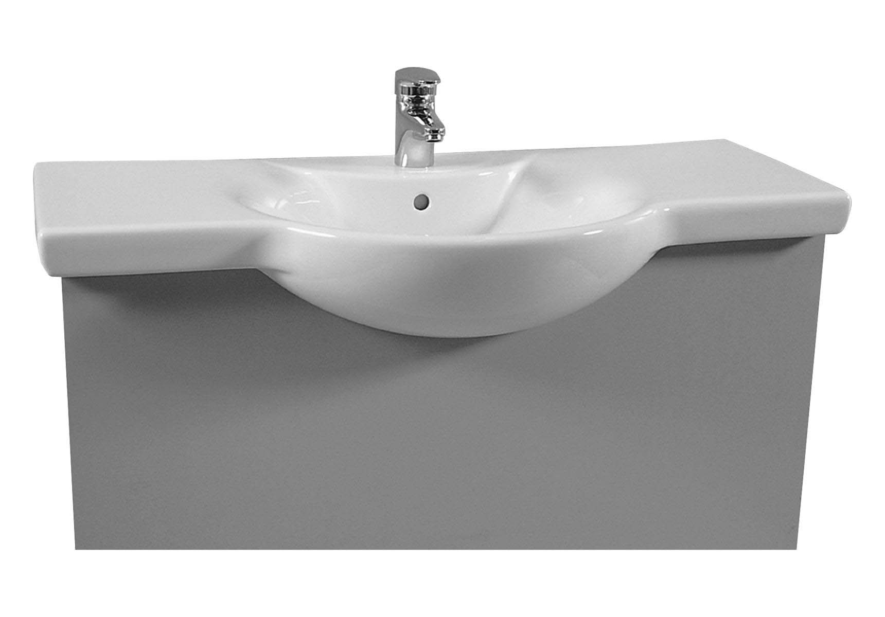 Arkitekt Vanity Basin, 86cm with Middle Tap Hole, with Side Holes