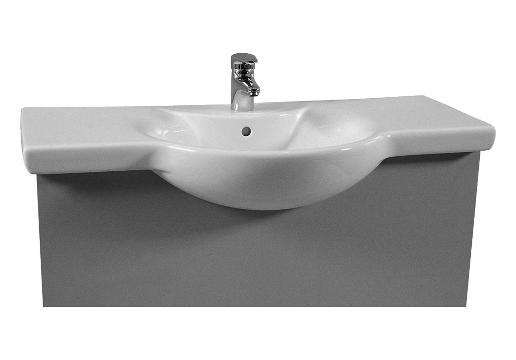 Arkitekt Vanity Basin, 106cm with Middle Tap Hole, with Side Holes