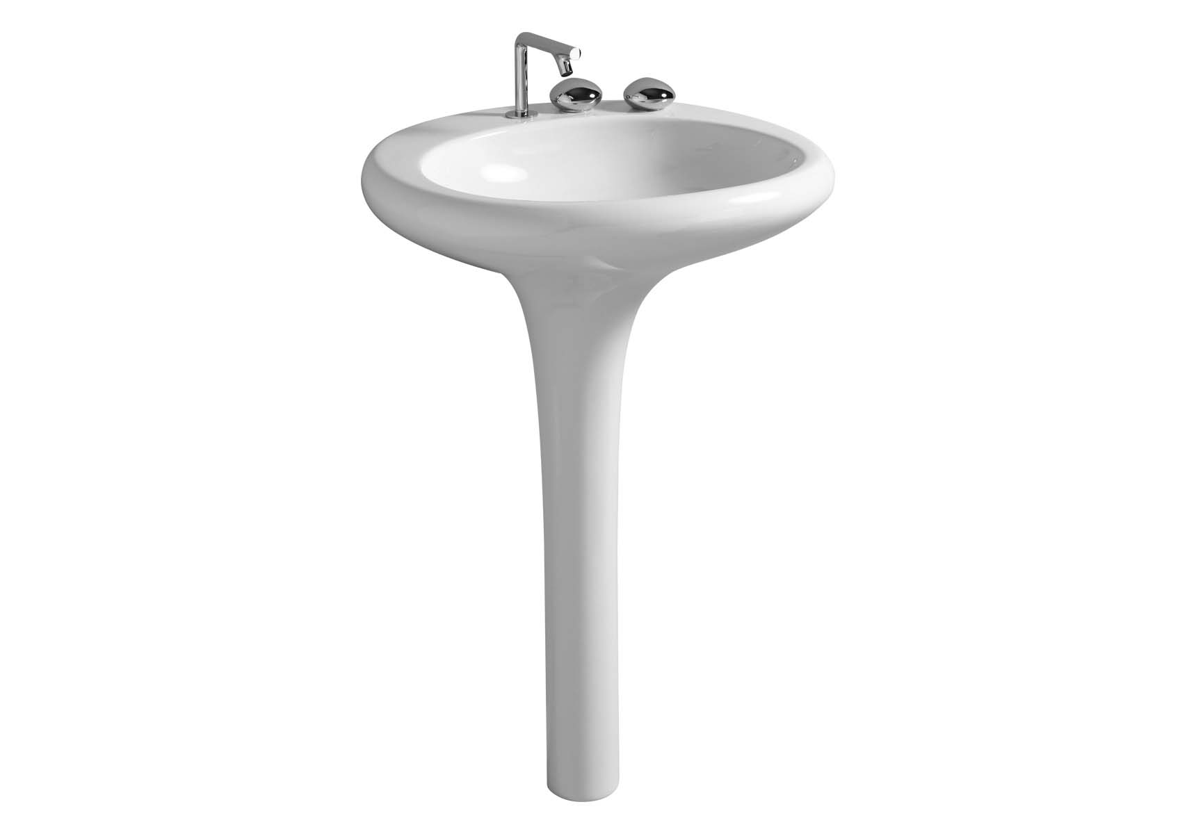 Istanbul Built In WashBasin, with 60cm Column Leg