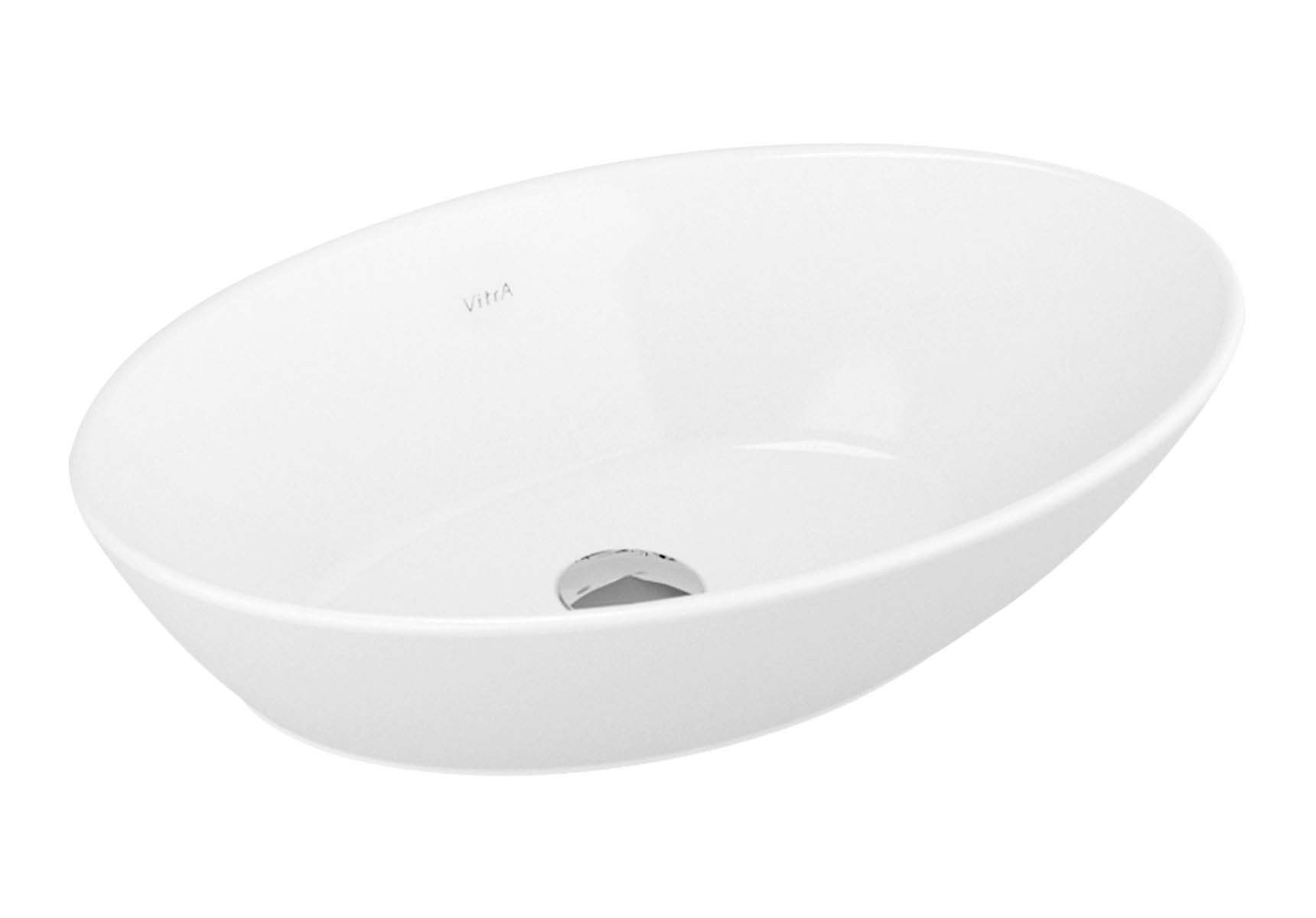 Geo Oval Bowl, 60 cm without Tap Hole, without Overflow Hole