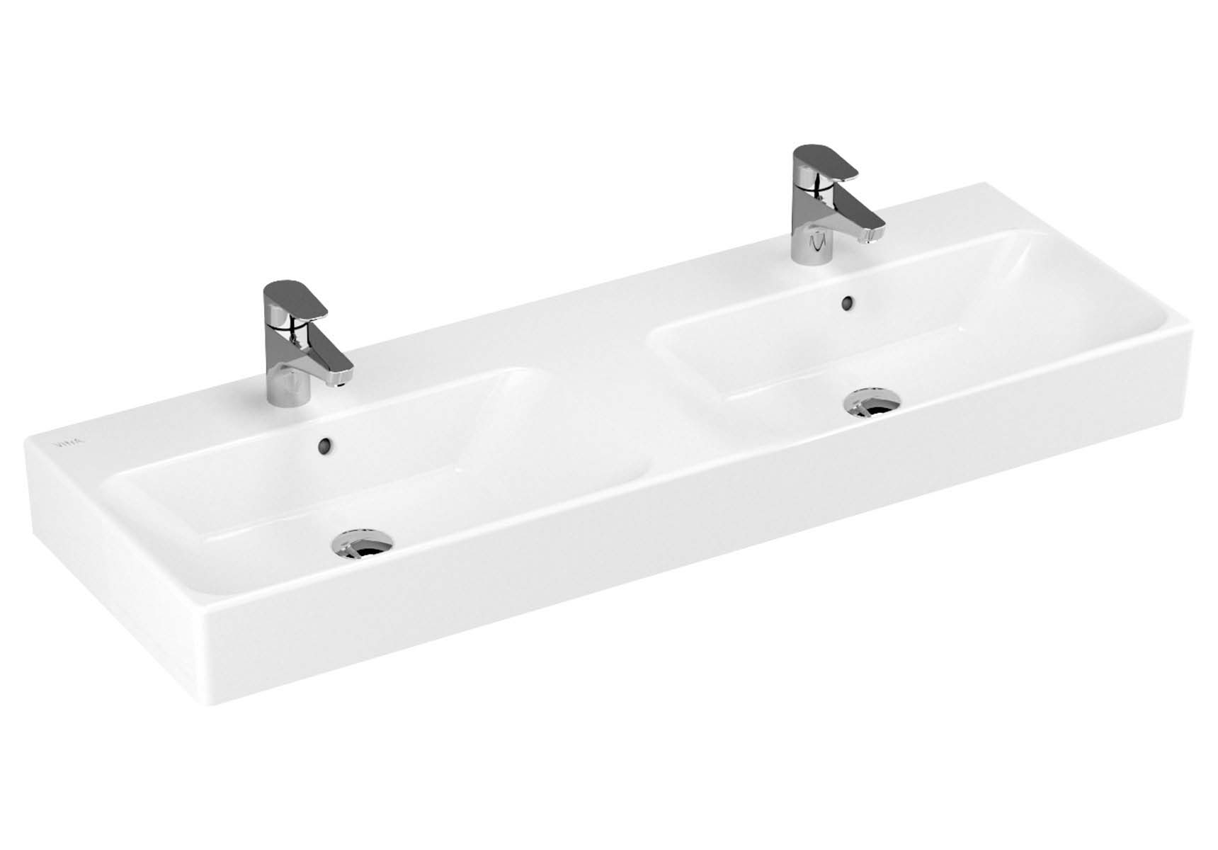 Nuo Washbasin with Two Bowls, 130 cm