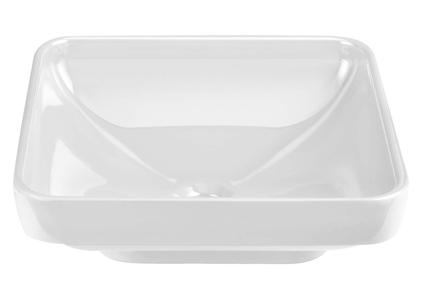 Water Jewels Square Bowl, 40cm White