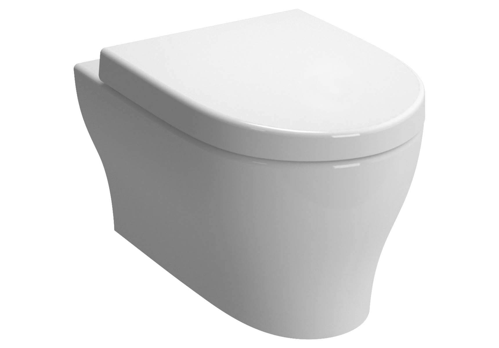 Bella Wall-Hung WC Pan, 54 cm, Without Nozzle, White