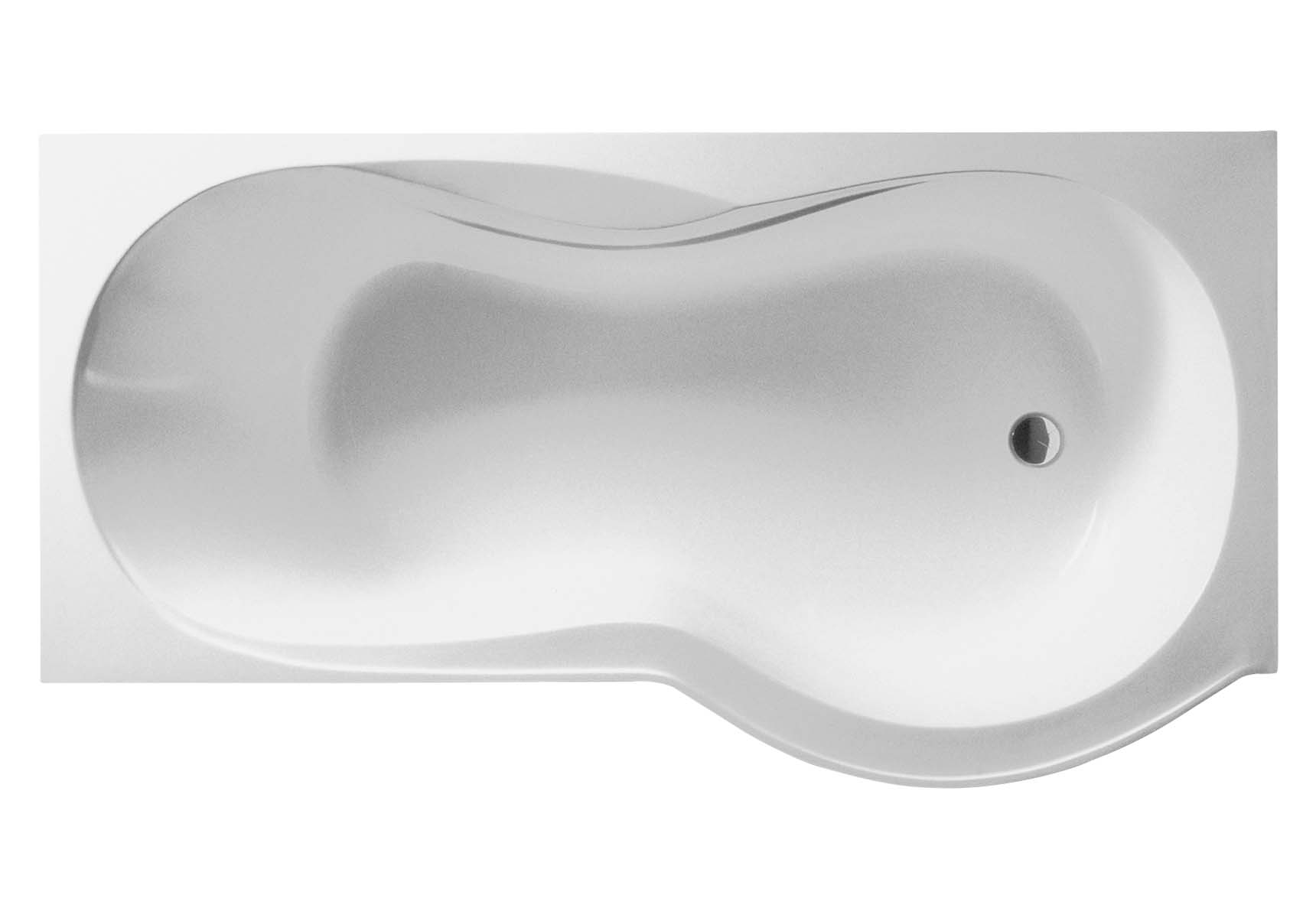 Delphi 170x90x75 cm Offset Bathtub, Left