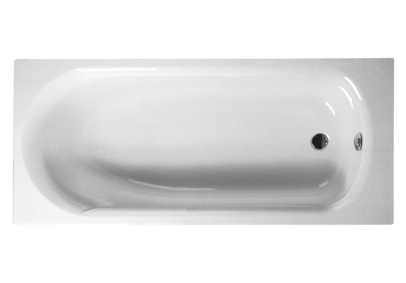 Eura 160x75 cm Rectangular Bathtub with Grip Hole