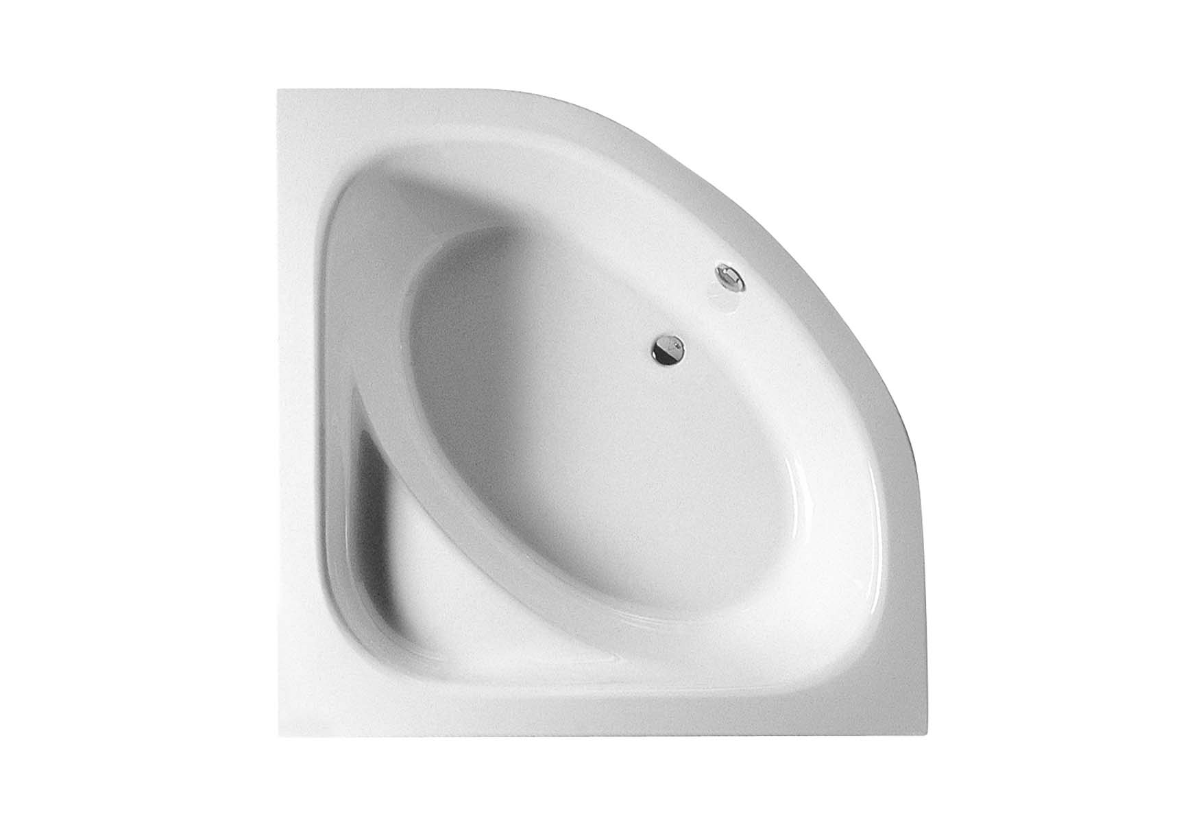 Thera Corner 140x140 cm Plain Bathtub, Legs, Automatic Syphone