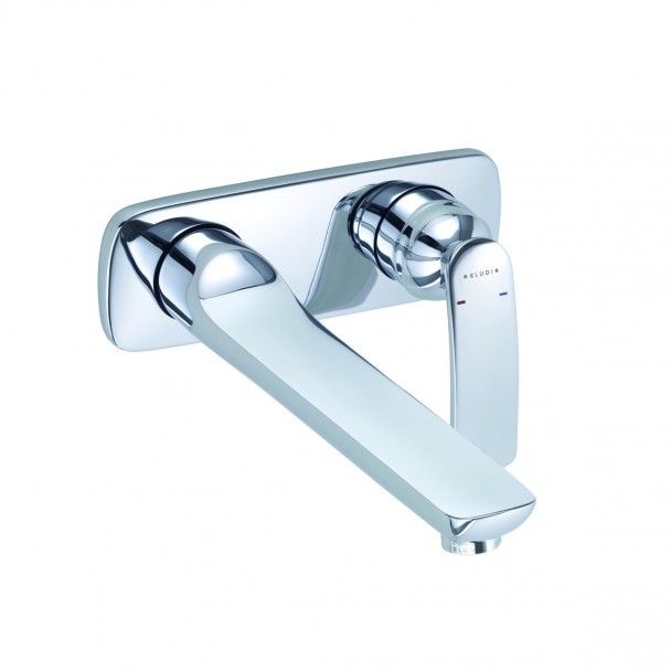 CONCEALED TWO HOLE WALL MOUNTED BASIN MIXER