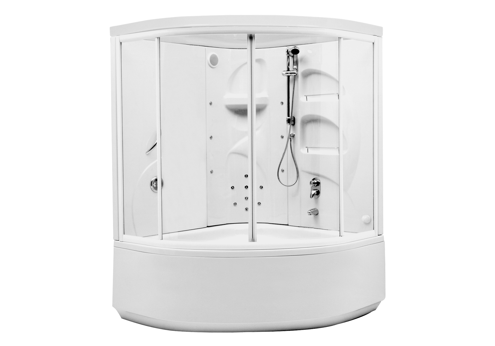 Thera Compact System 140x140 cm Plain Bathtub, System 3