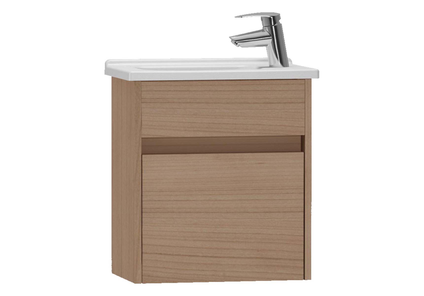 S50 + Narrow Washbasin Unit 45 cm, Golden Cherry, Left