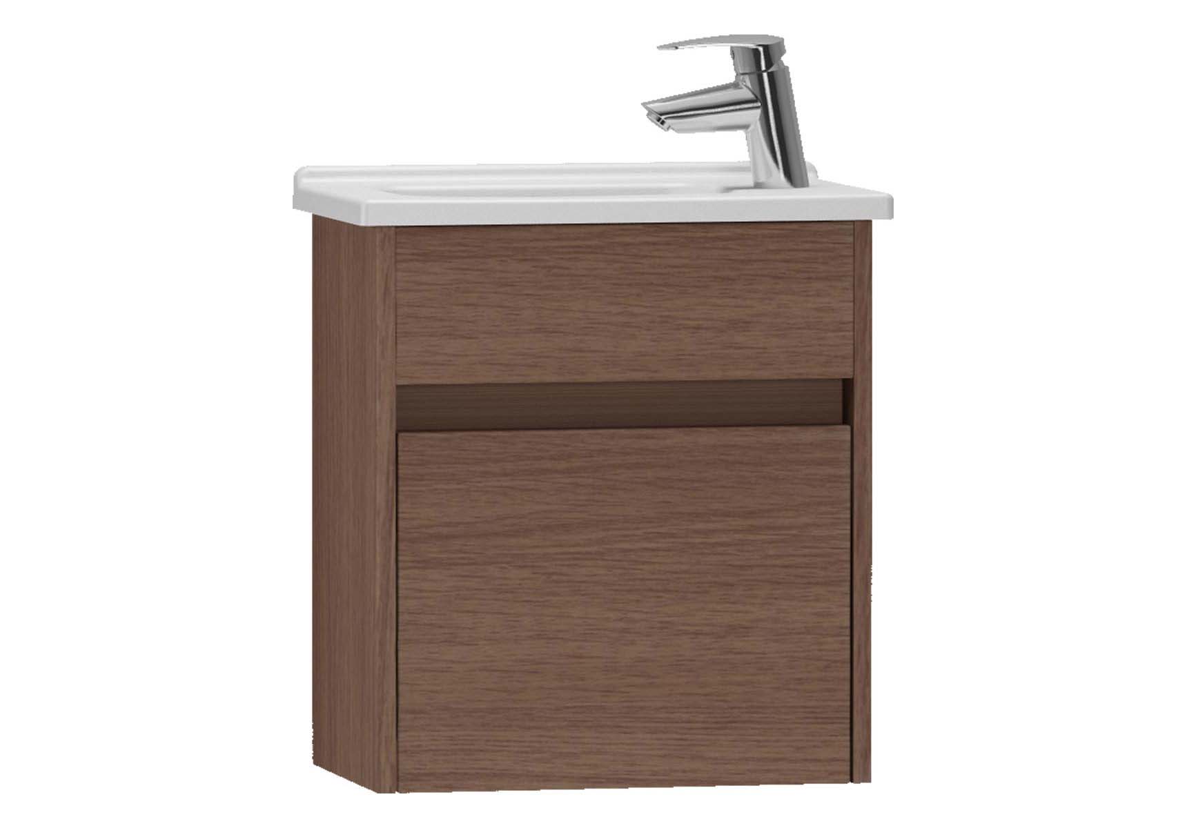 S50 + Narrow Washbasin Unit 45 cm, Dark Oak Left