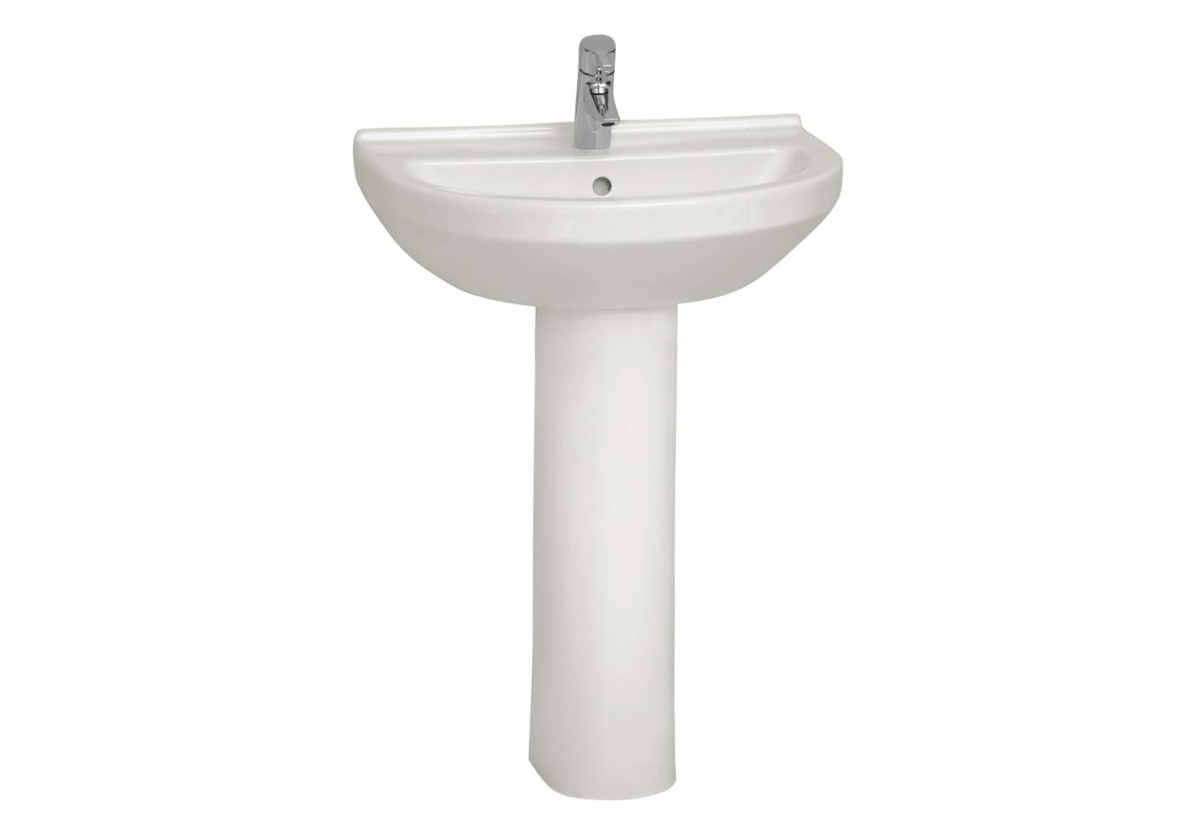 S50 WashBasin, 60cm with Middle Tap Hole, with Side Holes