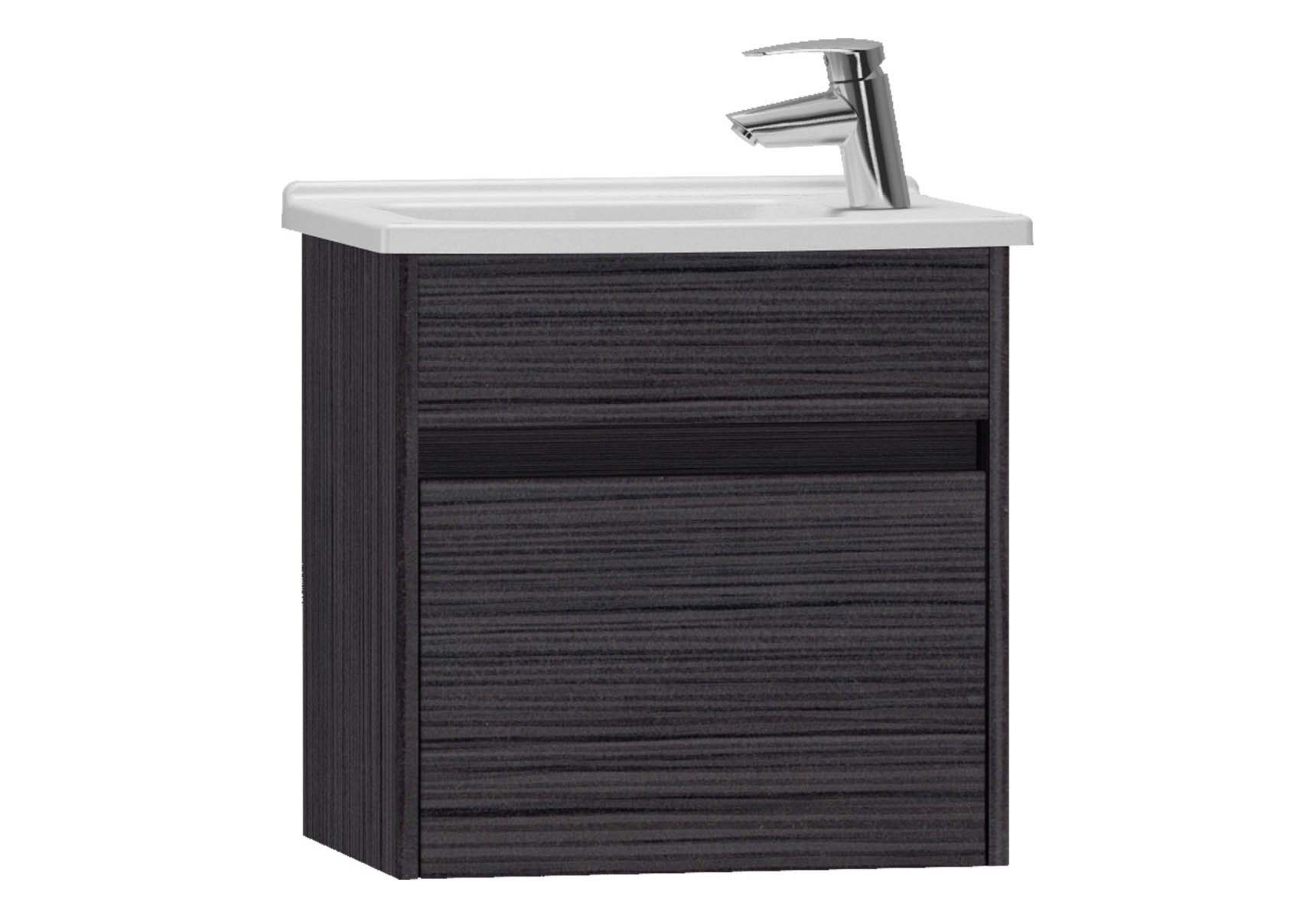 S50 + Narrow Washbasin Unit, 50 cm, Hacienda Black, Left