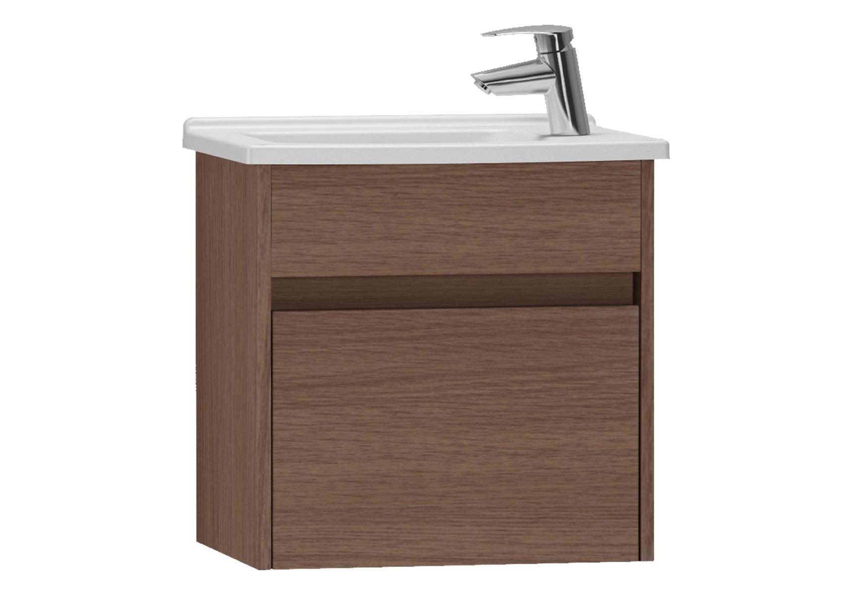 S50 + Narrow Washbasin Unit, 50 cm, Dark Oak Right