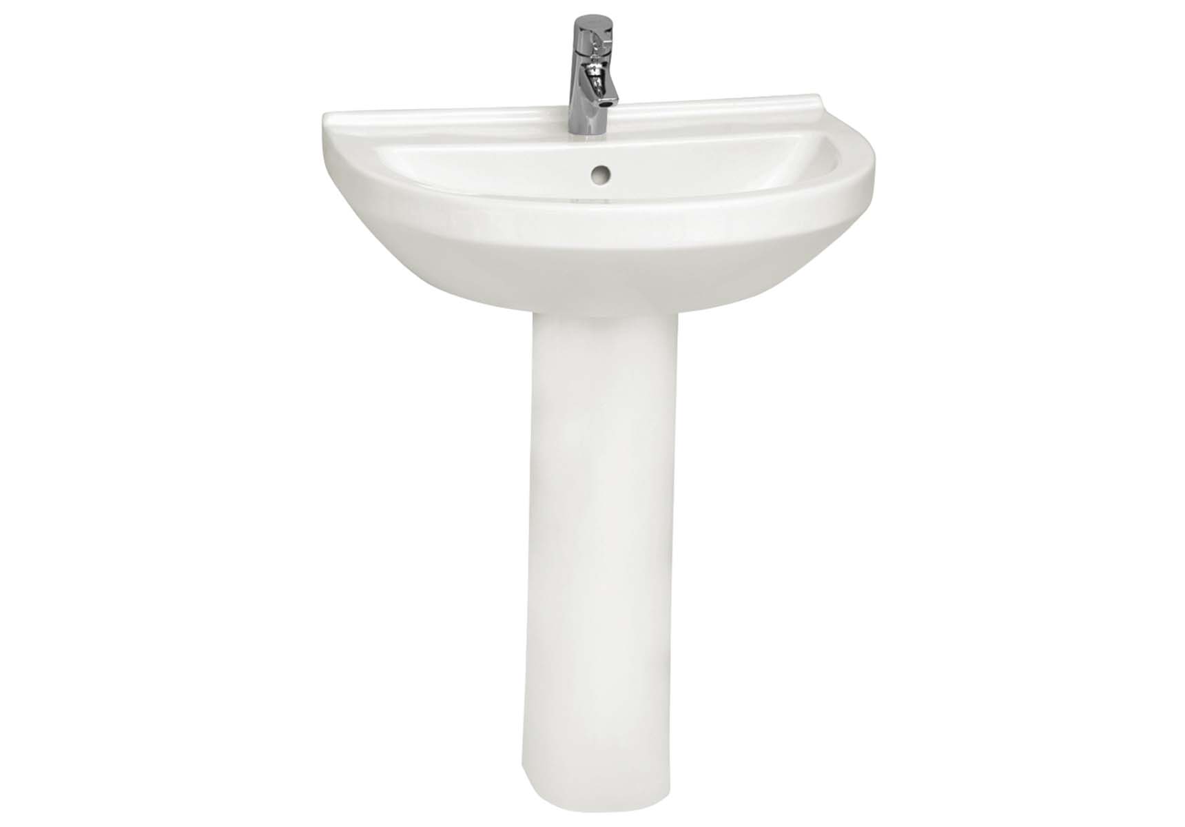 S50 WashBasin, 65cm with Middle Tap Hole, with Side Holes