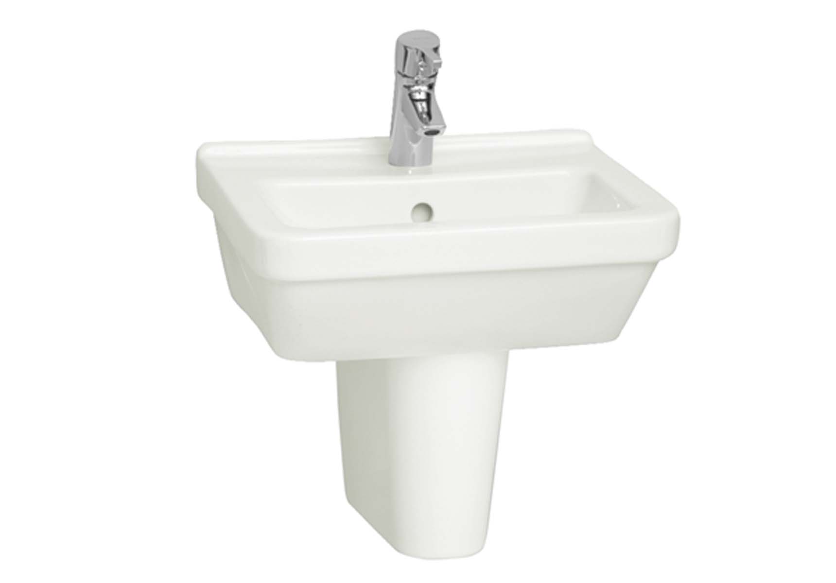 S50 WashBasin, 45cm with Middle Tap Hole, with Side Holes