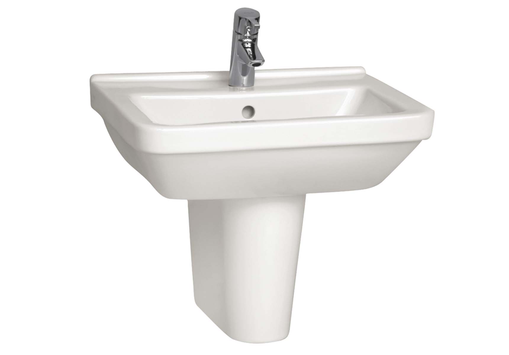 S50 WashBasin, 55cm with Middle Tap Hole, with Side Holes
