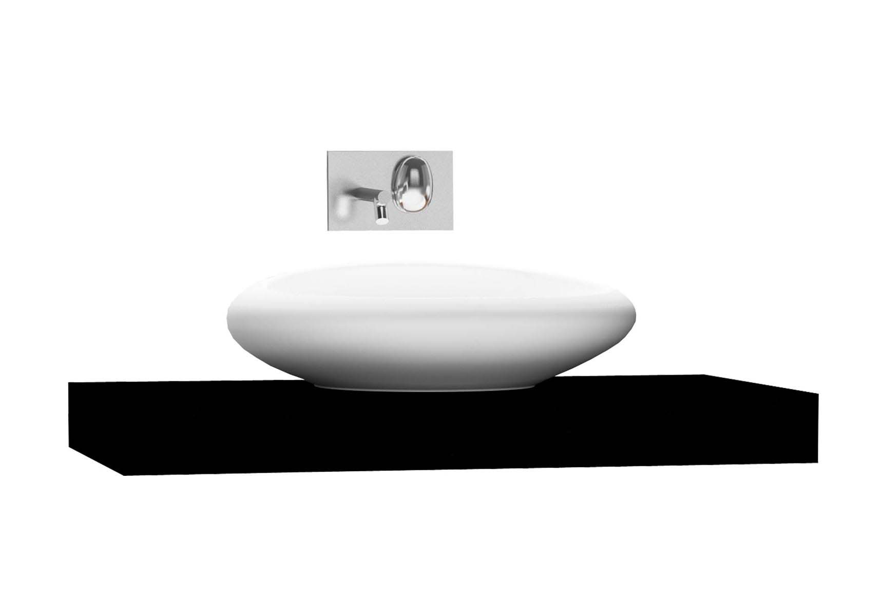 Options Lux Counter, 100 cm Black High Gloss