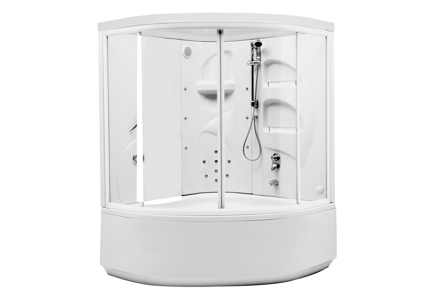 Thera Compact System 130x130 cm Plain Bathtub, System 3