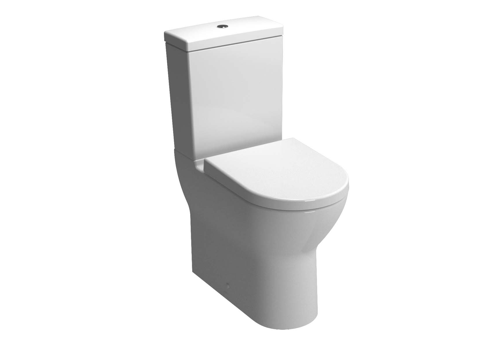 S50 Close-Coupled WC Pan, 65cm, High Universal Outlet (Short) without Bidet Pipe