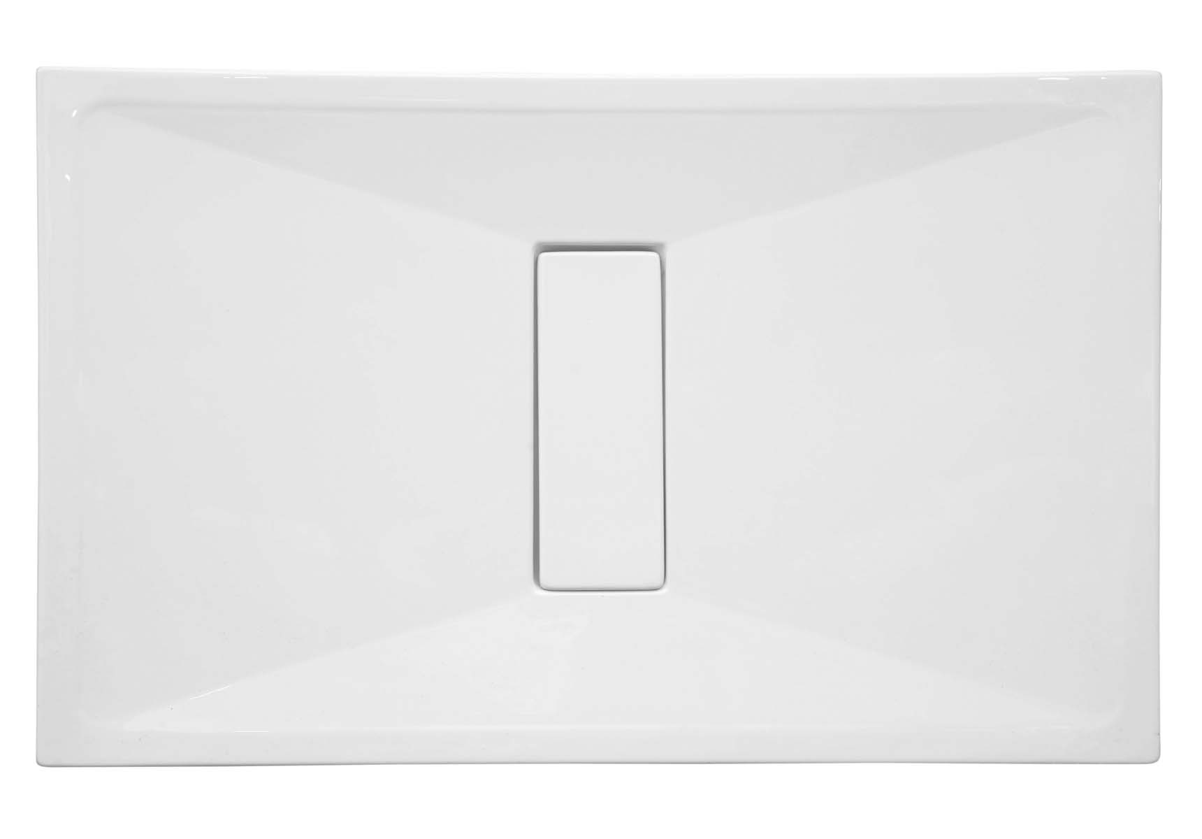 Slim 100x80 cm Rectangular Flat, Acrylic Waste Cover