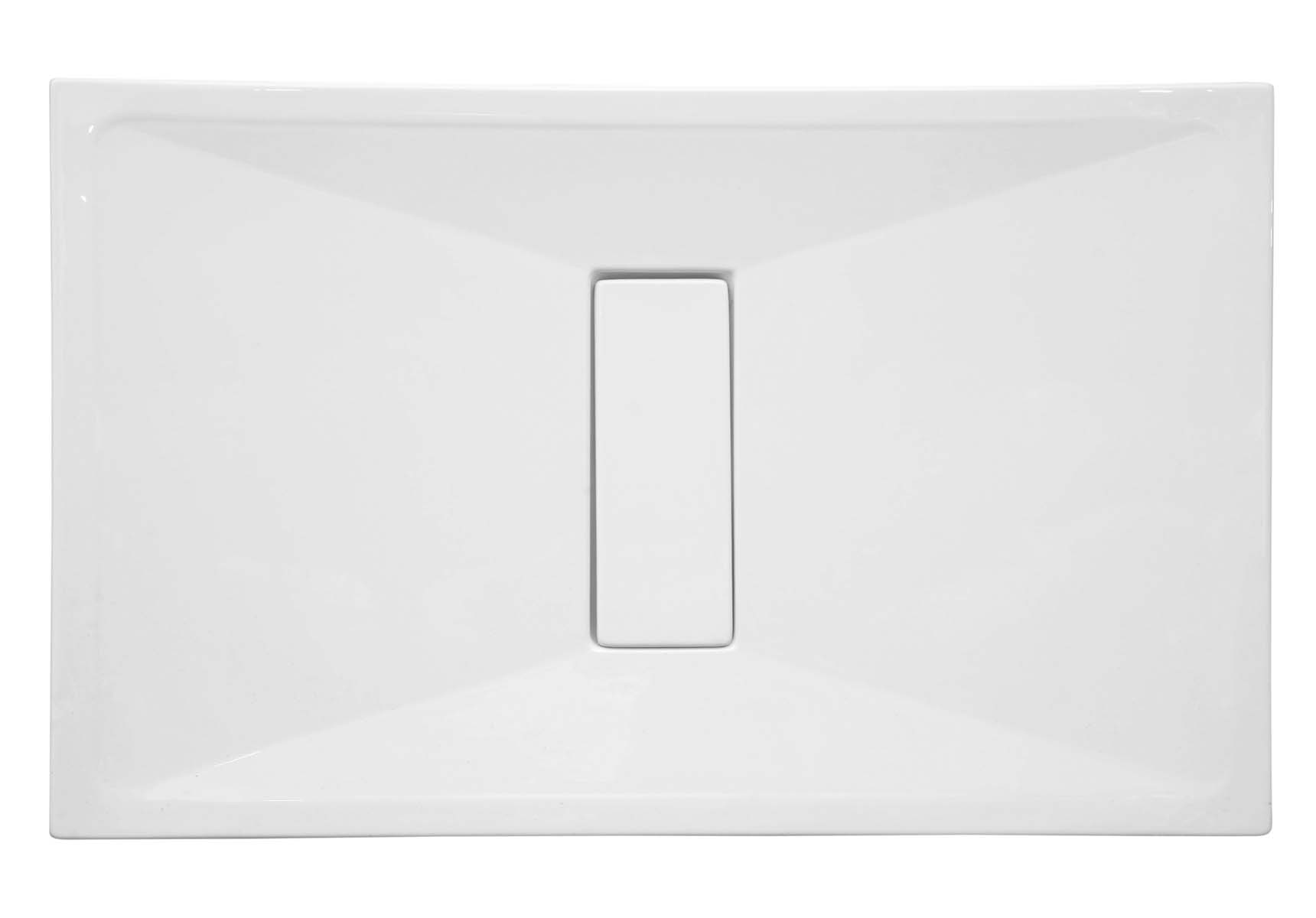 Slim 150x80 cm Rectangular Flat, Acrylic Waste Cover