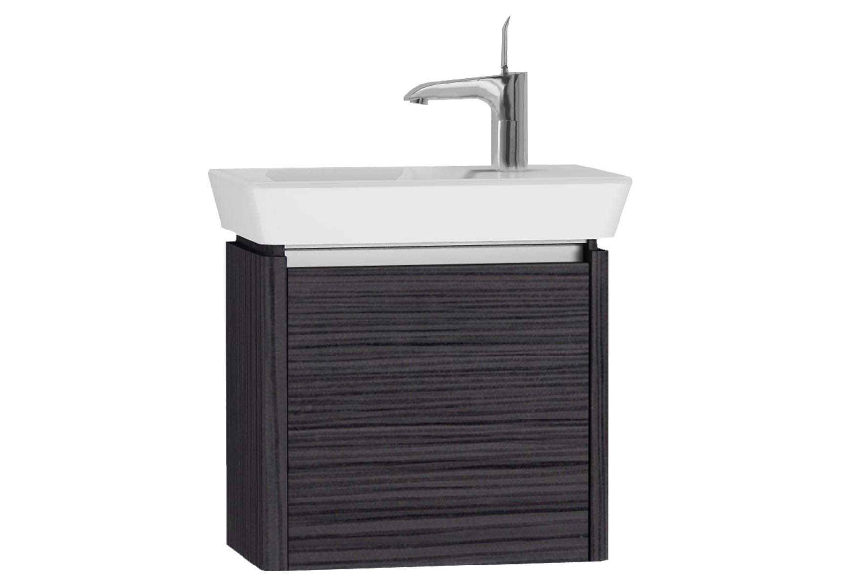 T4 Compact Washbasin Unit 50 cm (Left), Hacienda Black