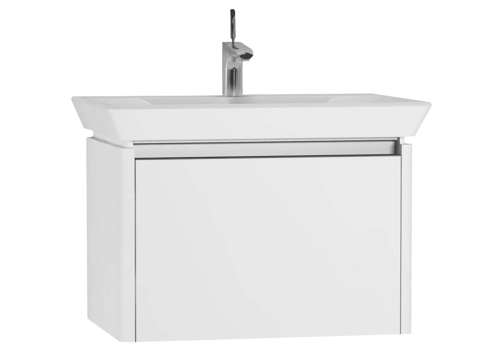 T4 Washbasin Unit 70 cm, White High Gloss