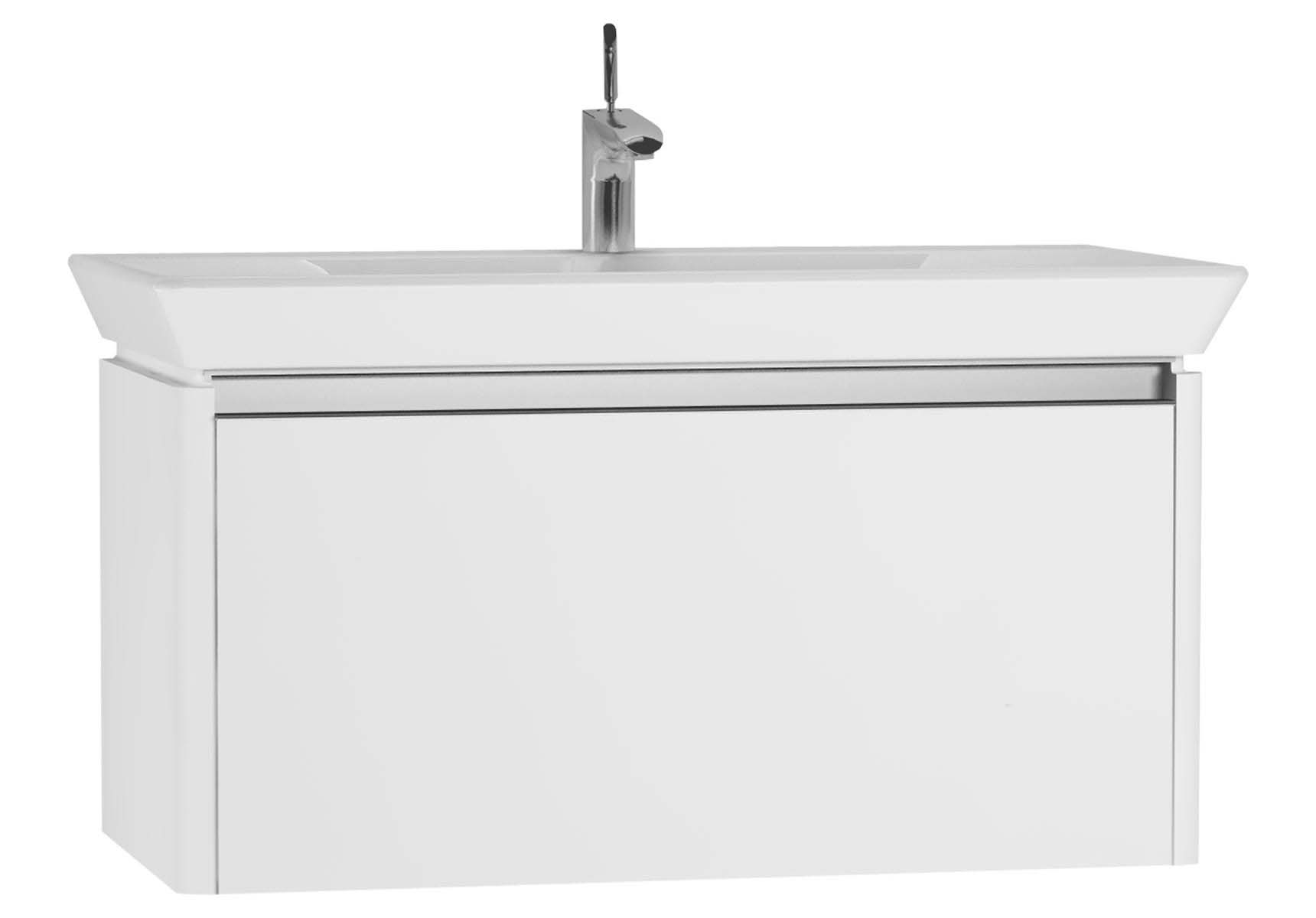 T4 Washbasin Unit 90 cm, White High Gloss