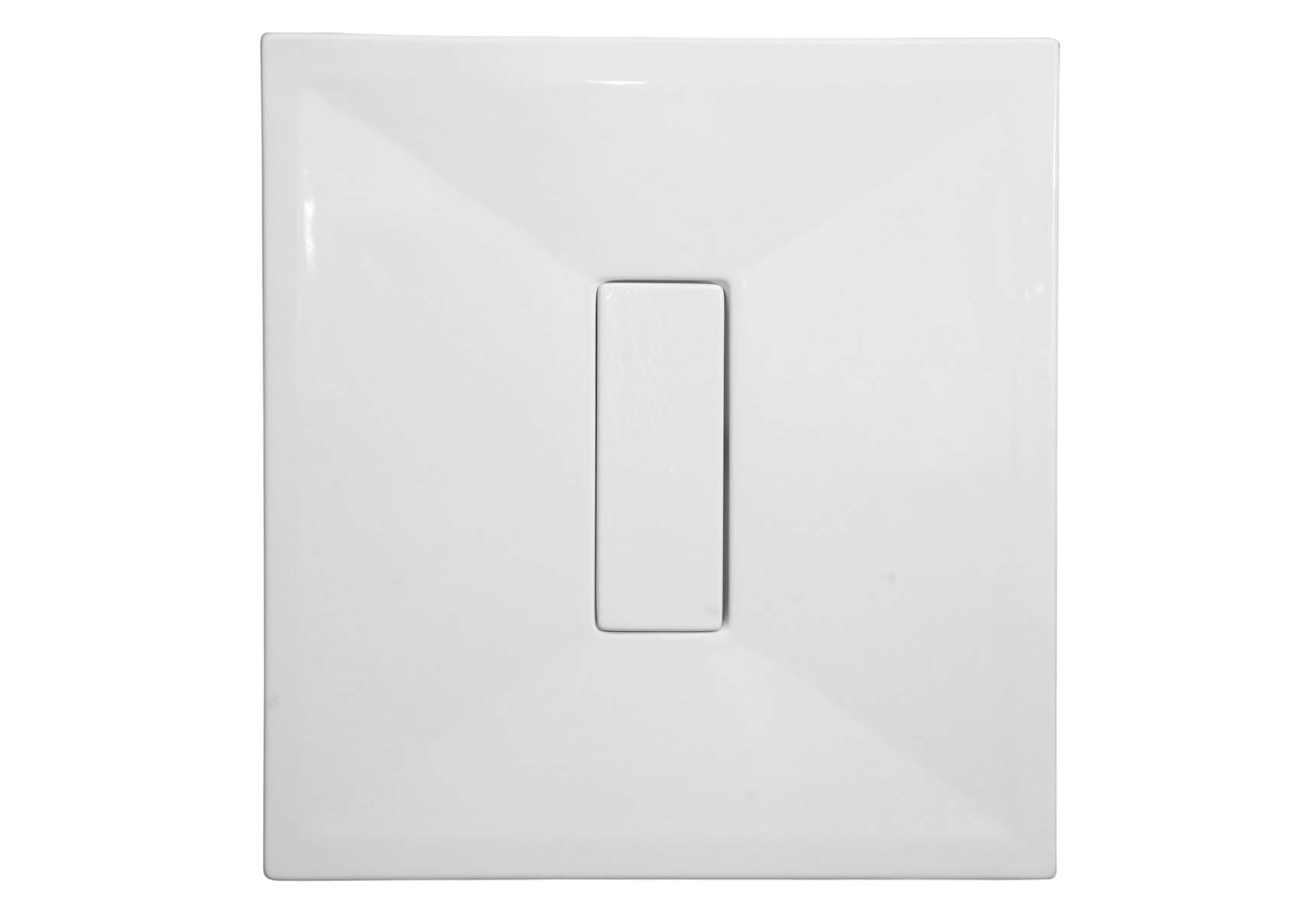 Slim 90x90 cm Square Zero Surface, Chrome Waste Cover