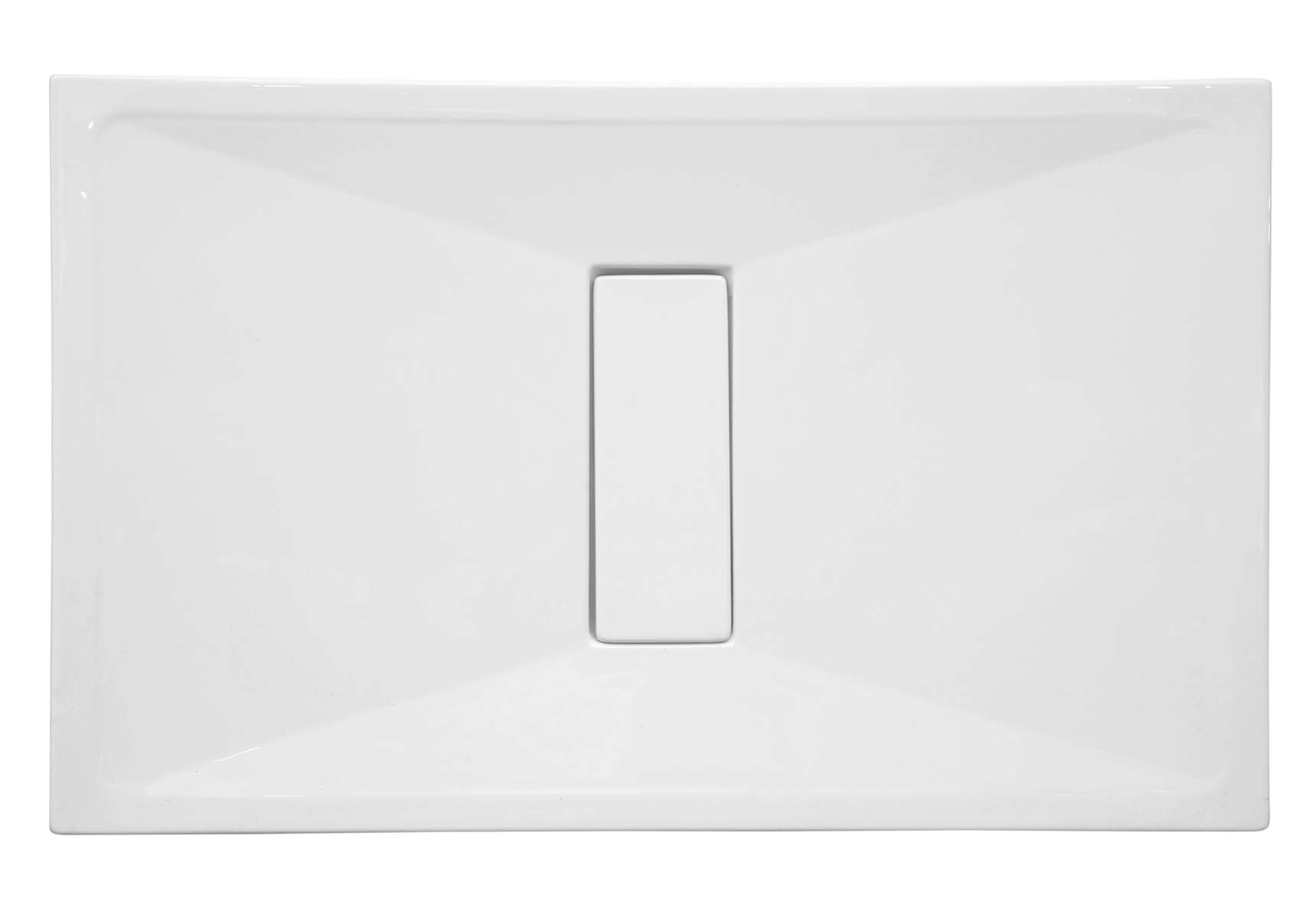 Slim 100x80 cm Rectangular Zero Surface, Acrylic Waste Cover