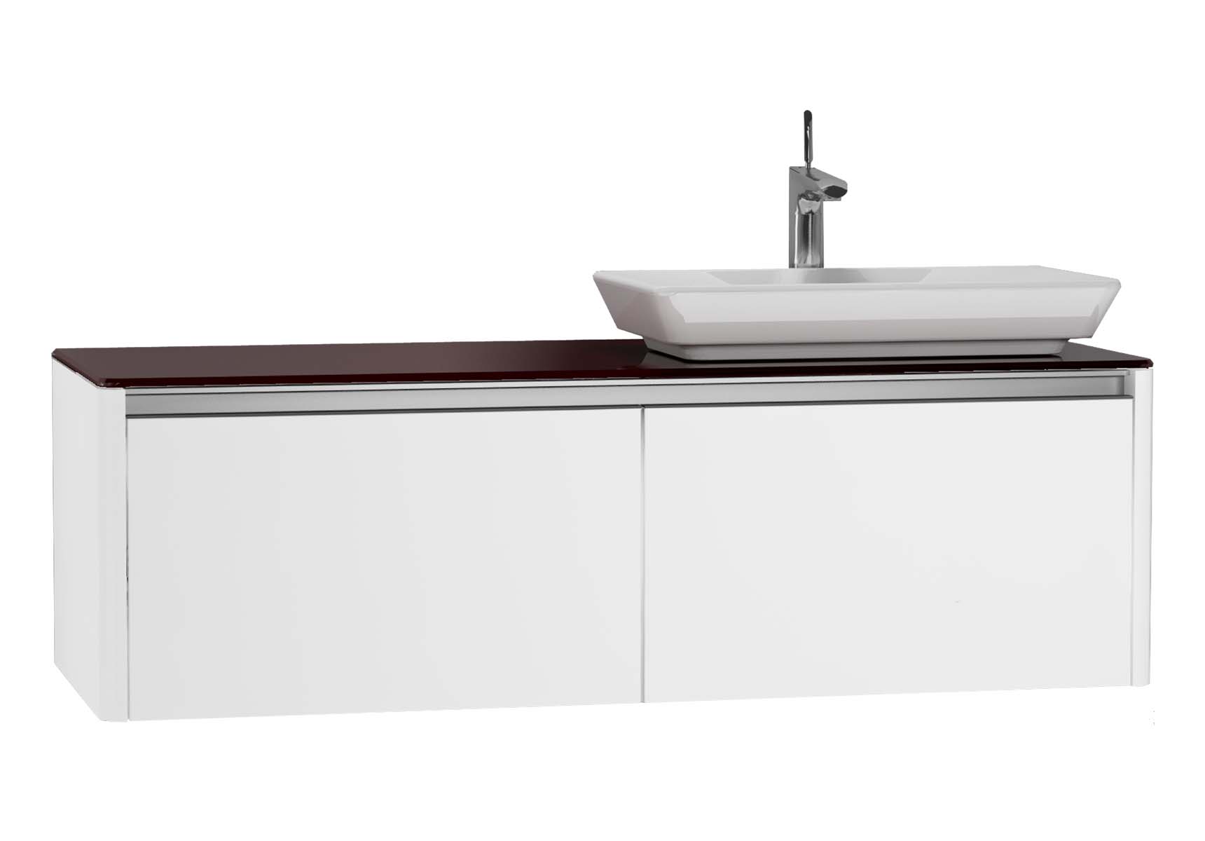 T4 High Counter Unit 130 cm, White High Gloss