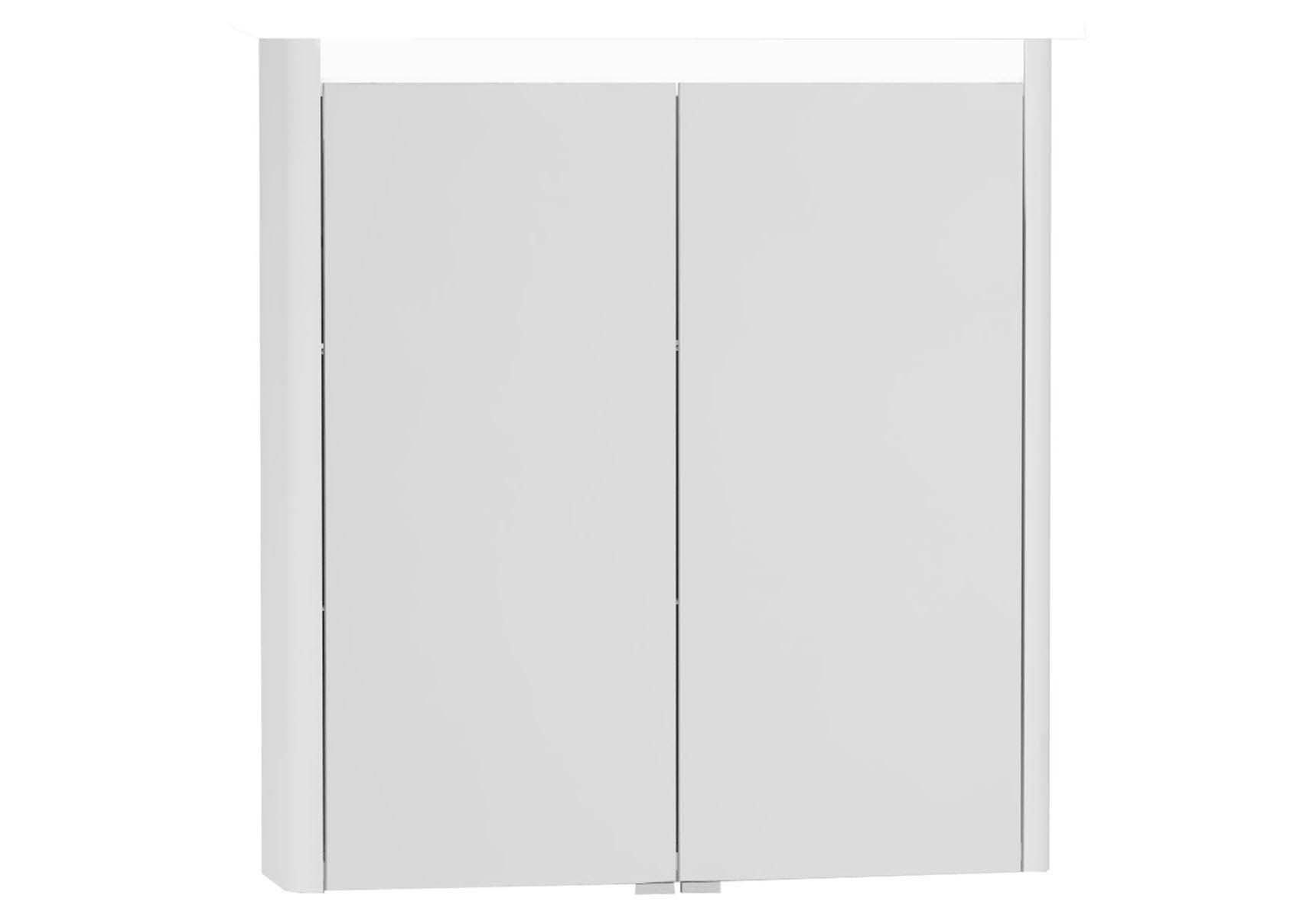 T4 Illuminated Mirror Cabinet, 70 cm, White High Gloss