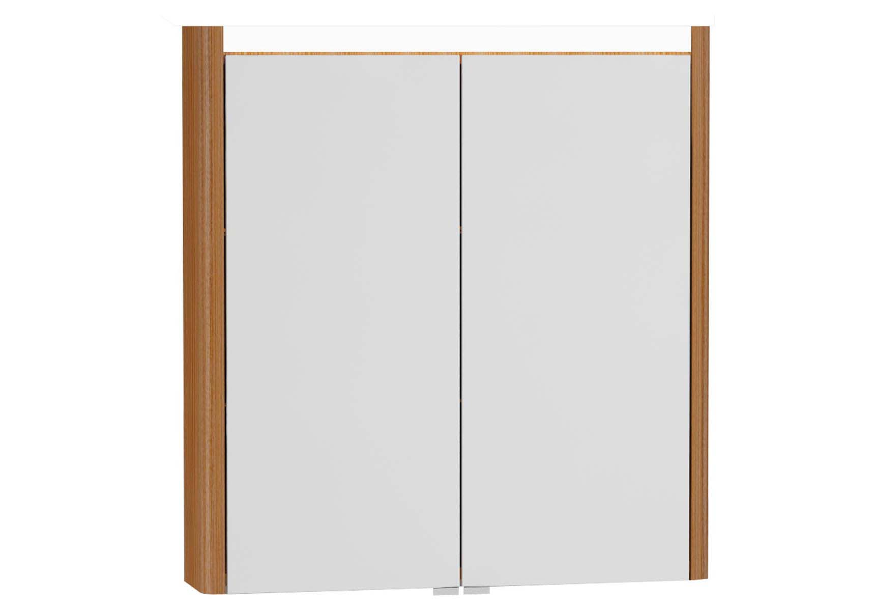 T4 Illuminated Mirror Cabinet, 70 cm, Hacienda Brown