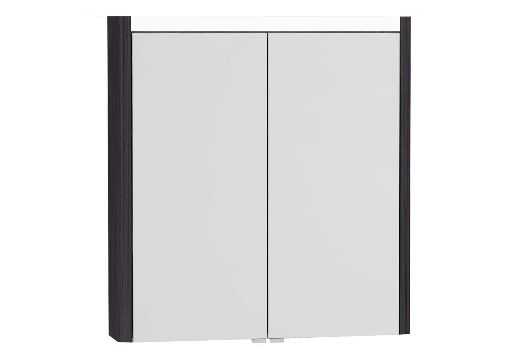 T4 Illuminated Mirror Cabinet, 70 cm, Hacienda Black