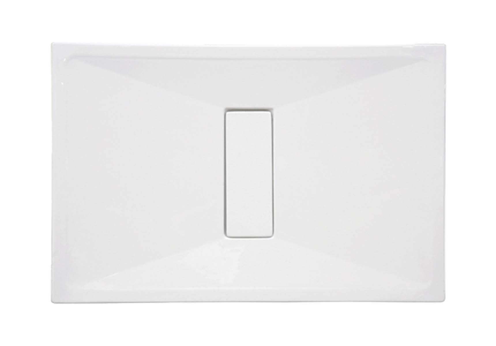 Slim 140x75 cm Rectangular Flat(Concealed), Chrome Waste Cover