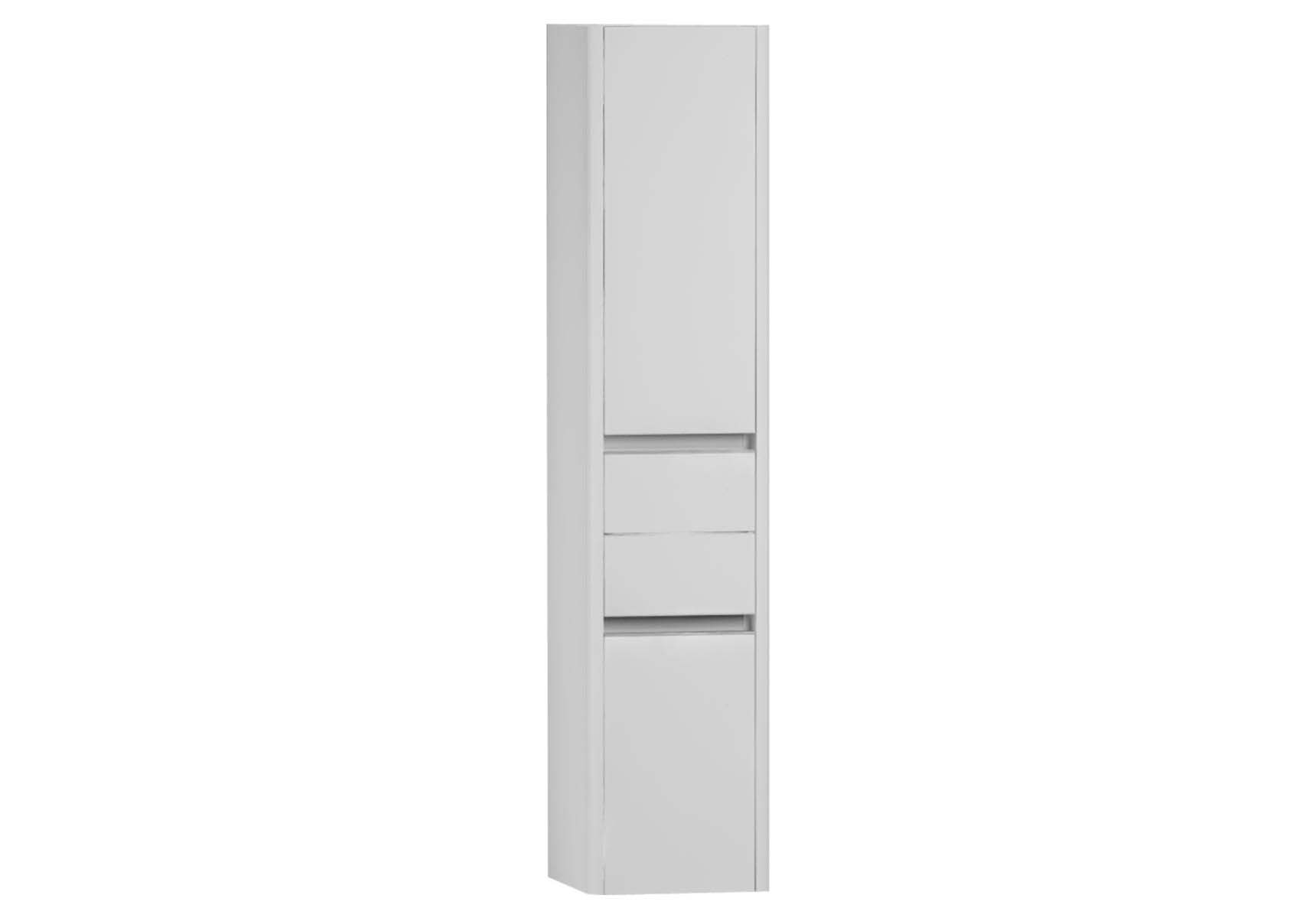 T4 Tall Unit (Drawer) (Right), White High Gloss