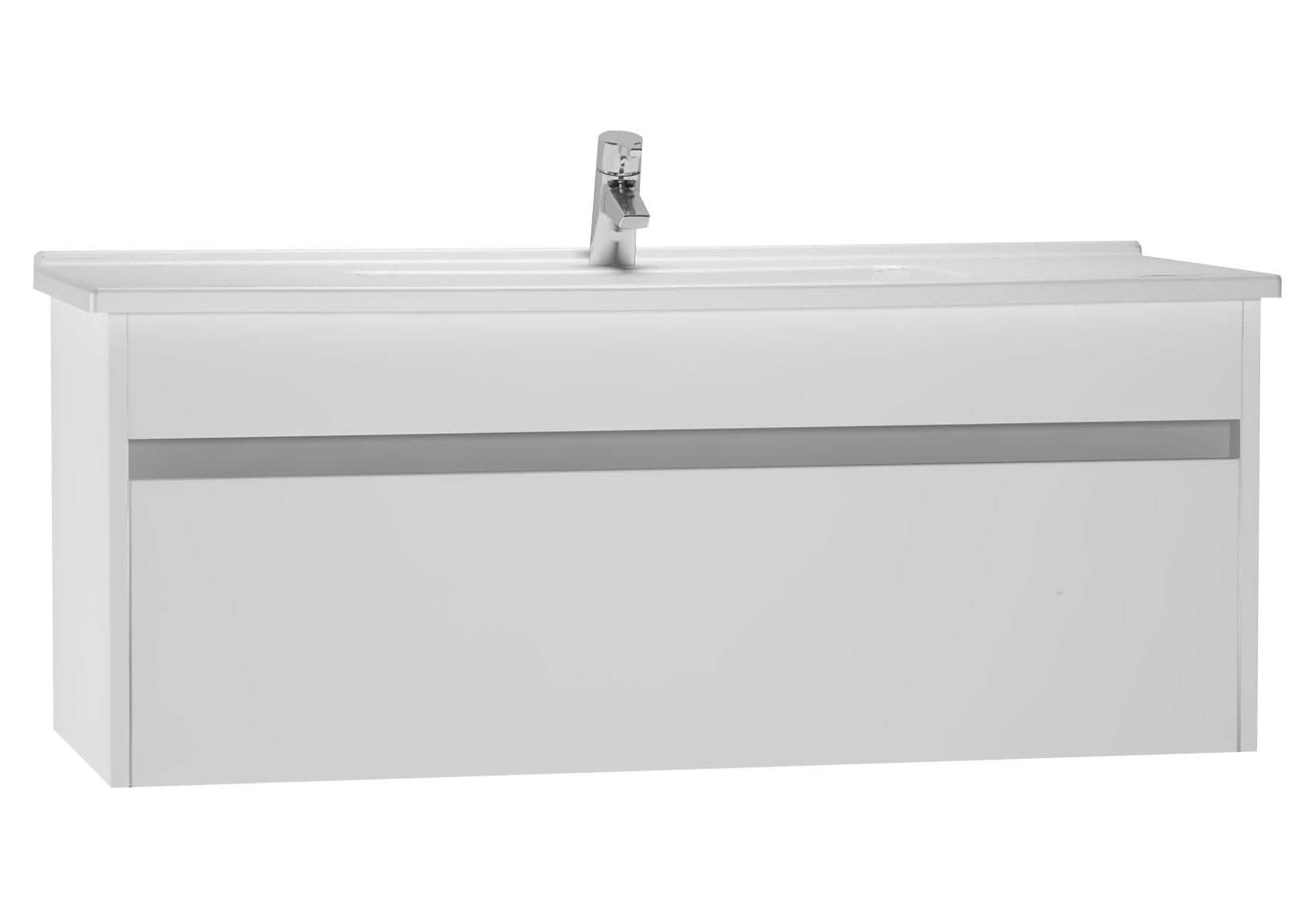 S50 + Washbasin Unit 120 cm White High Gloss