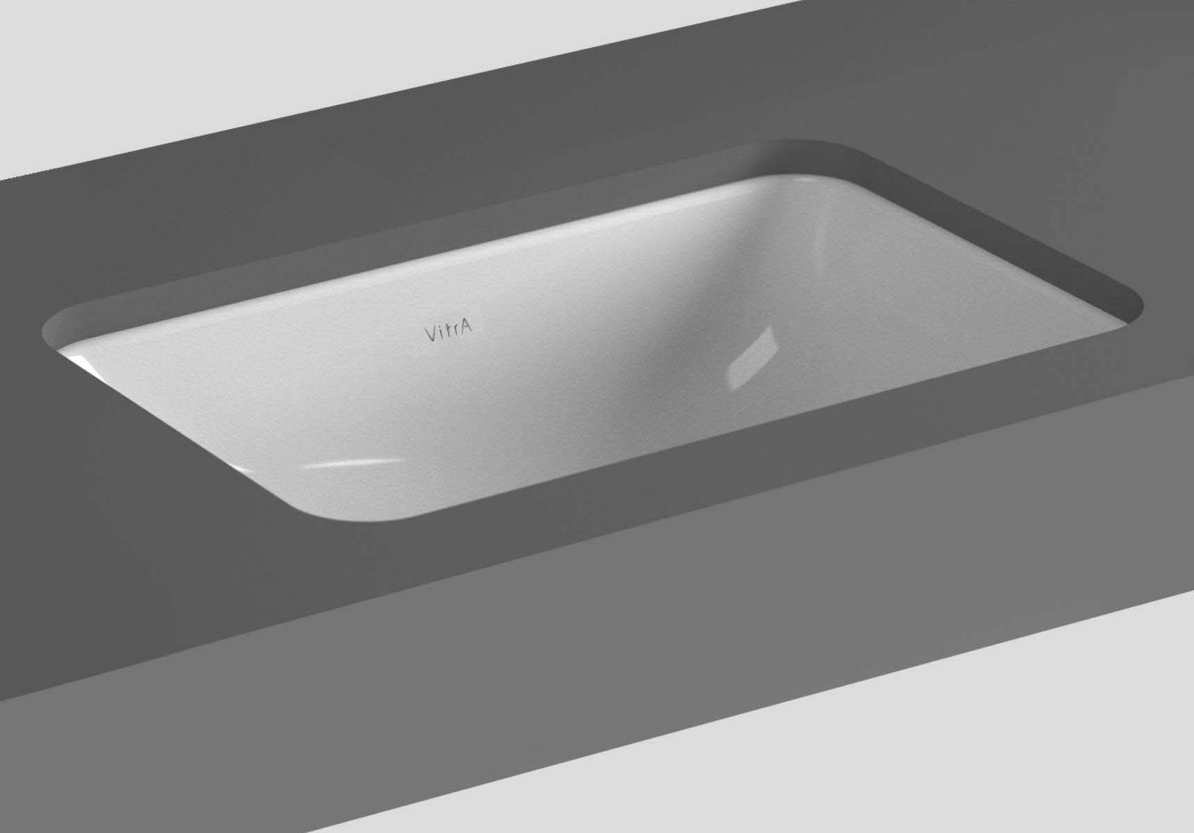 S20 Undercounter Basin, 48 cm without Tap Hole, with Side Holes