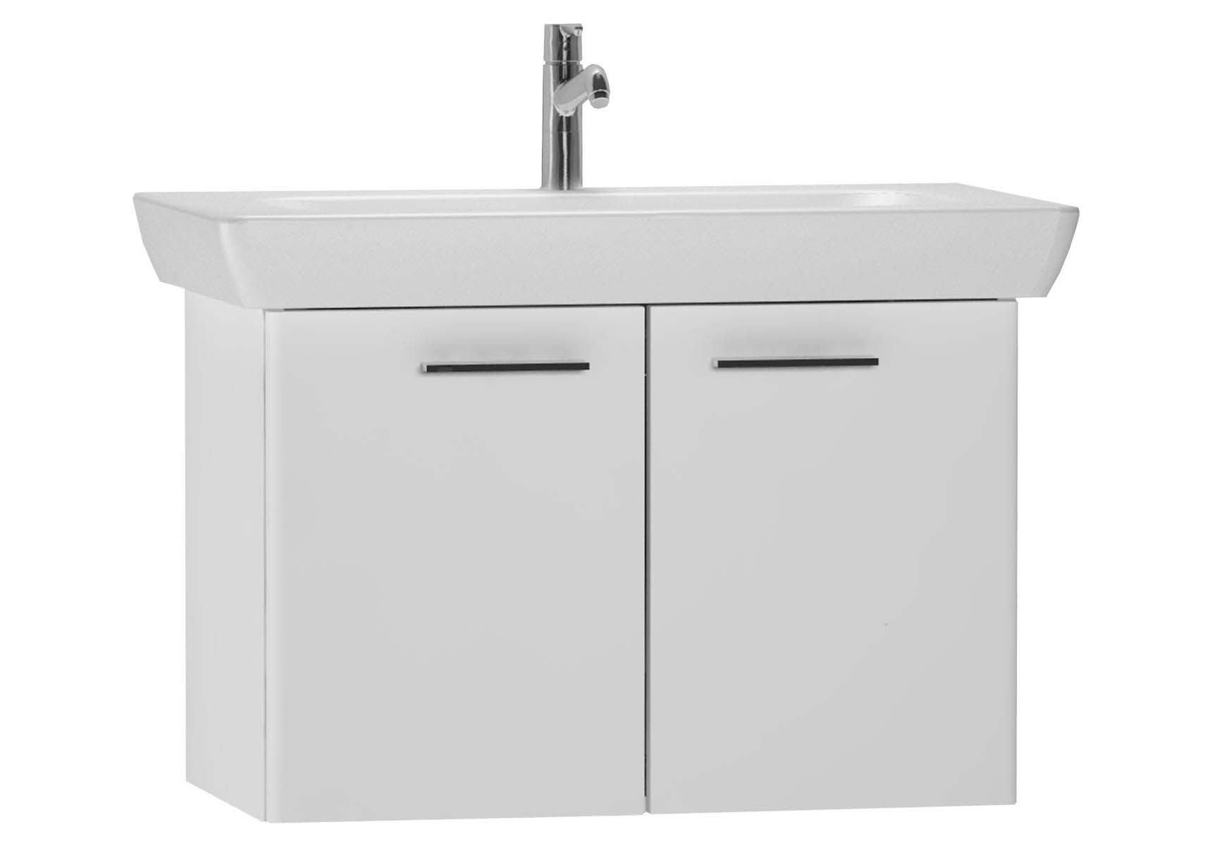 S20 Washbasin Unit 85 cm, White High Gloss