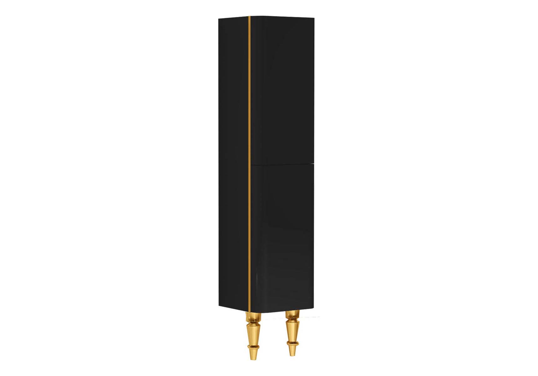 Gala Classic Tall Unit Black High Gloss-Gold (Right)