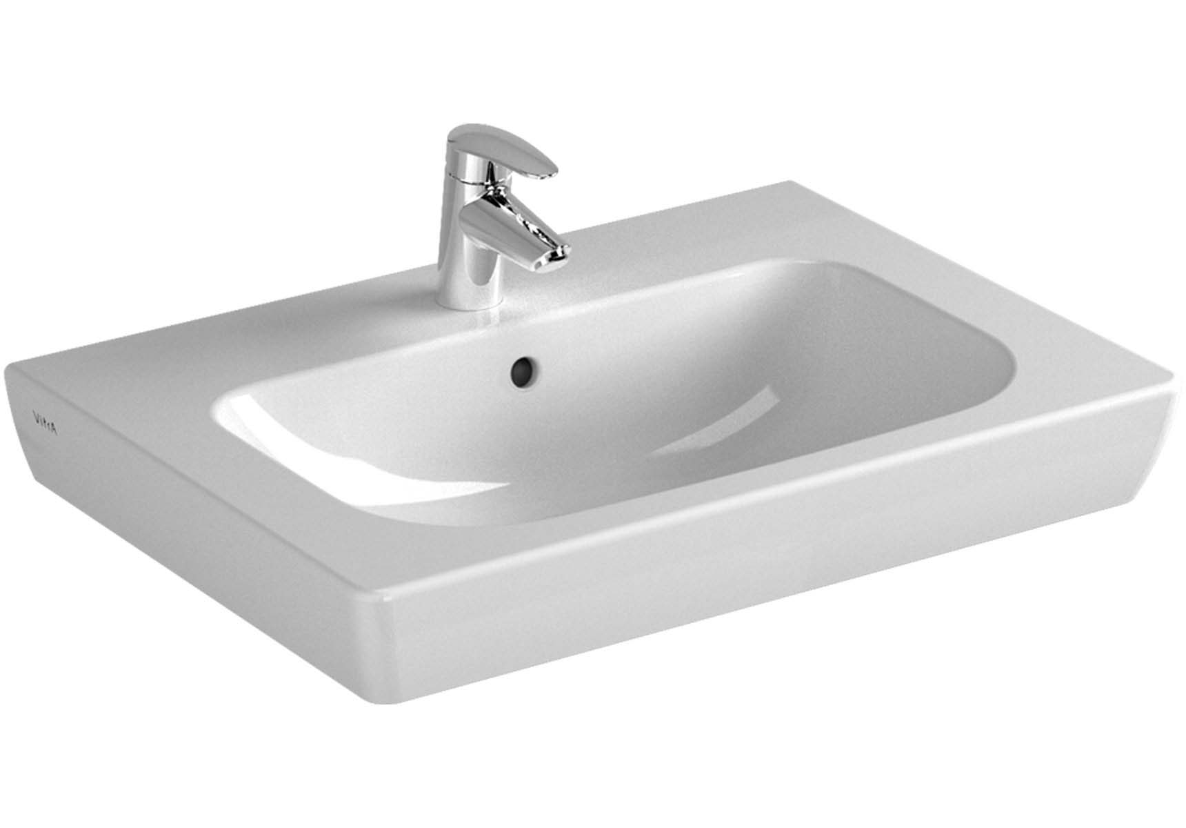 S20 Vanity Basin, 65cm with Middle Tap Hole, with Side Holes