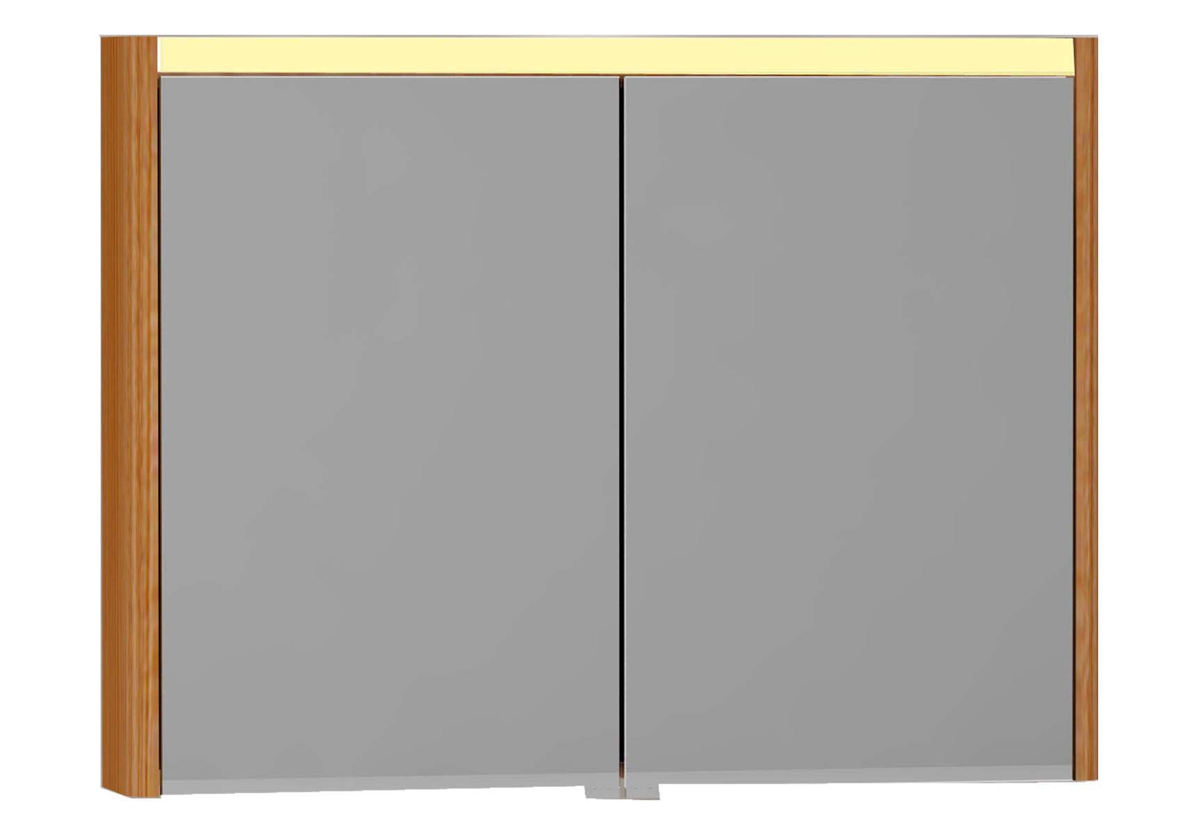 T4 Illuminated Mirror Cabinet, 100 cm, Hacienda Brown