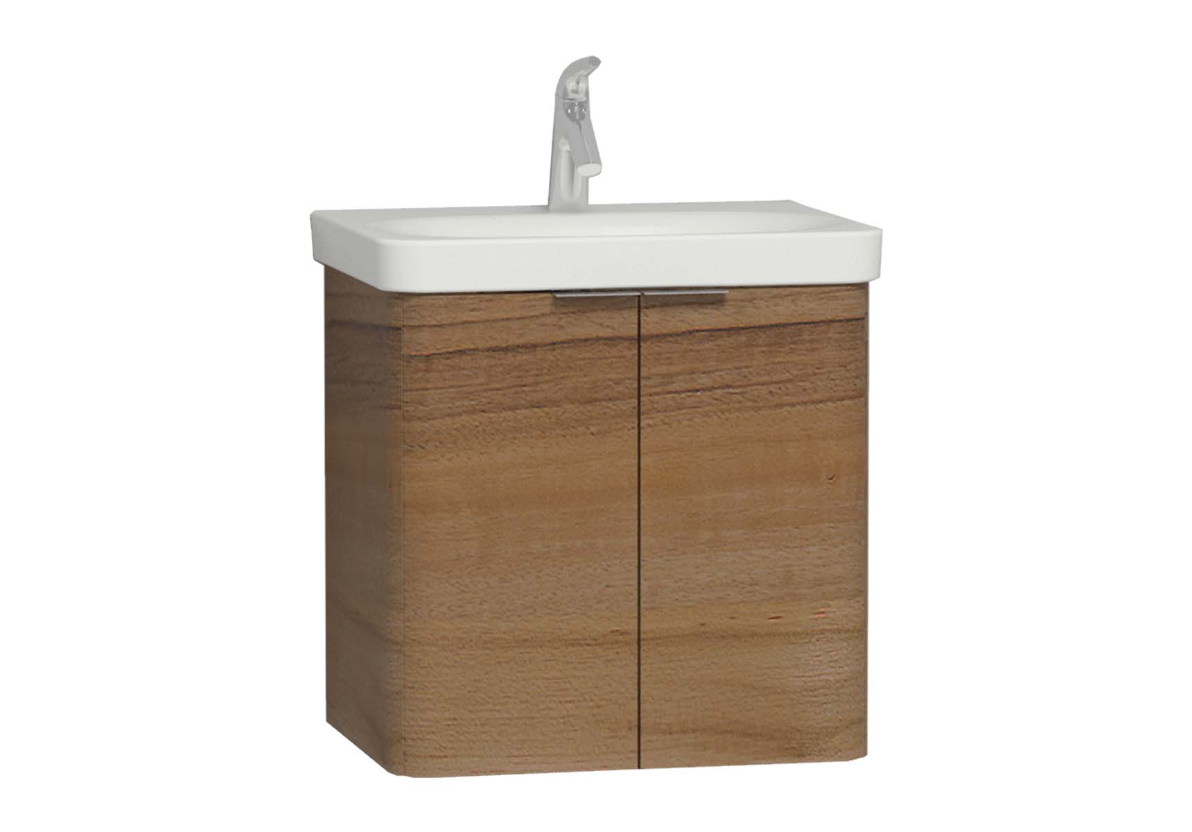 Nest 2 Doors Washbasin Unit 60 cm, Waved Natural Wood