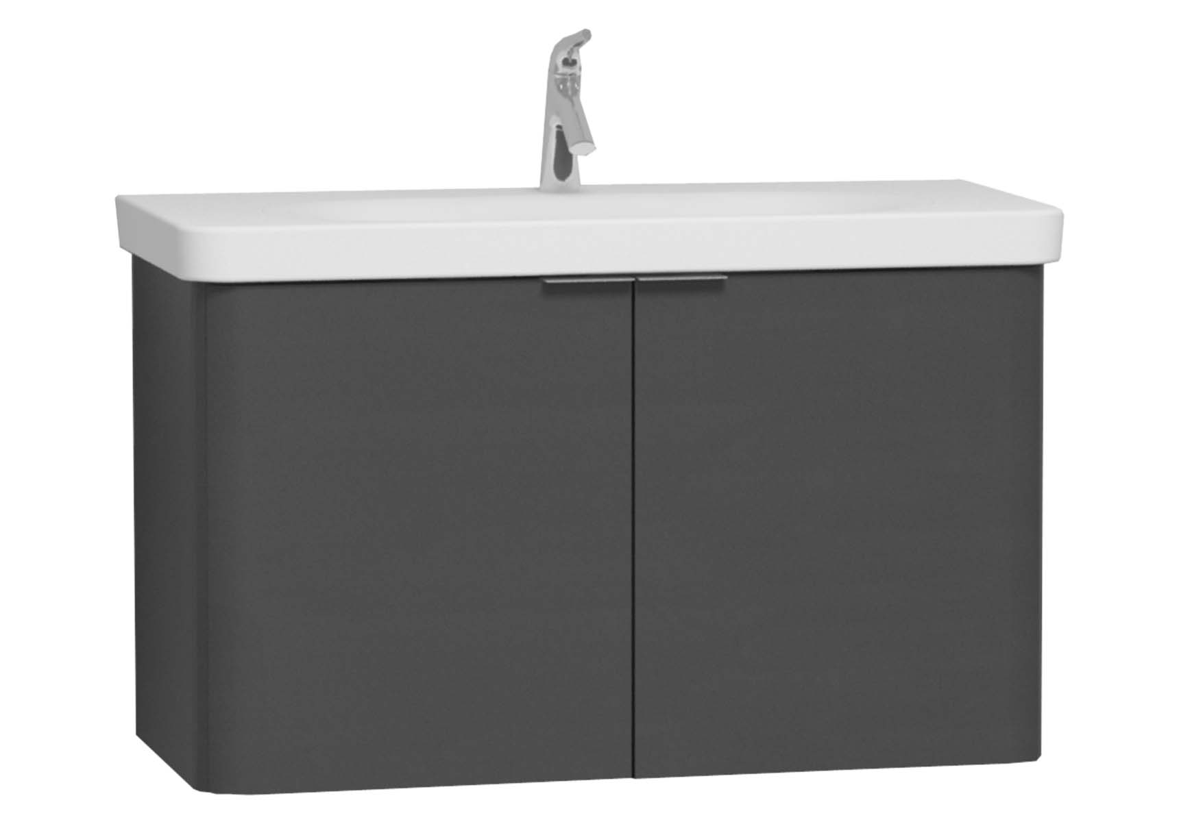 Nest 2 Doors Washbasin Unit 100 cm, Anthracite