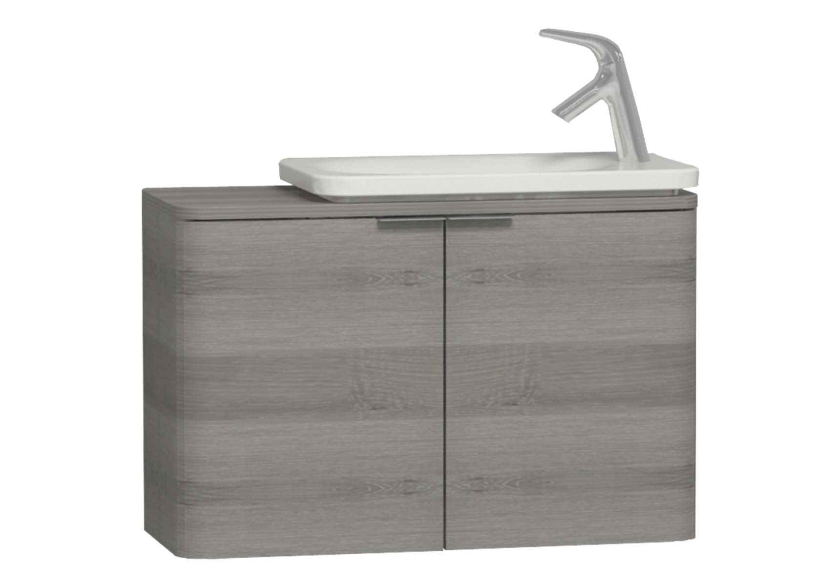 Nest Trendy Narrow Washbasin Unit 80 cm, Grey Natural Oak