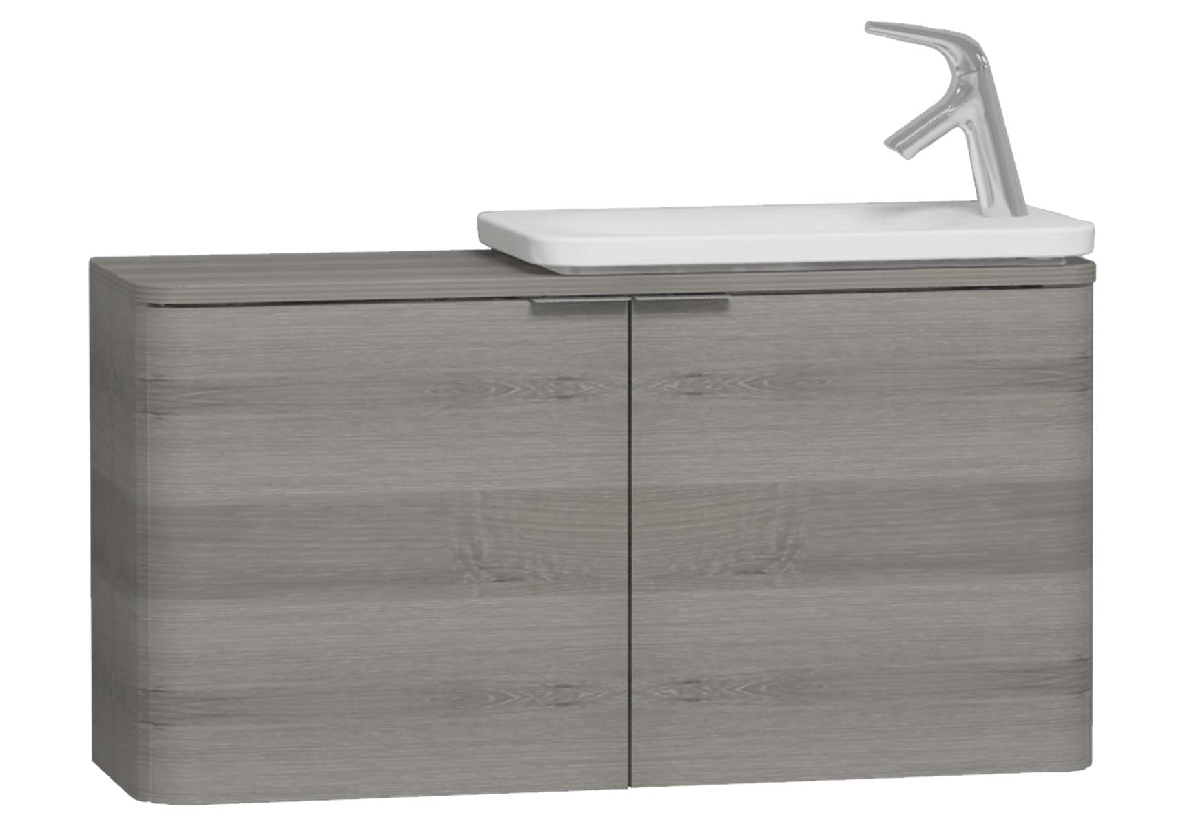 Nest Trendy Narrow Washbasin Unit 100 cm, Grey Natural Oak