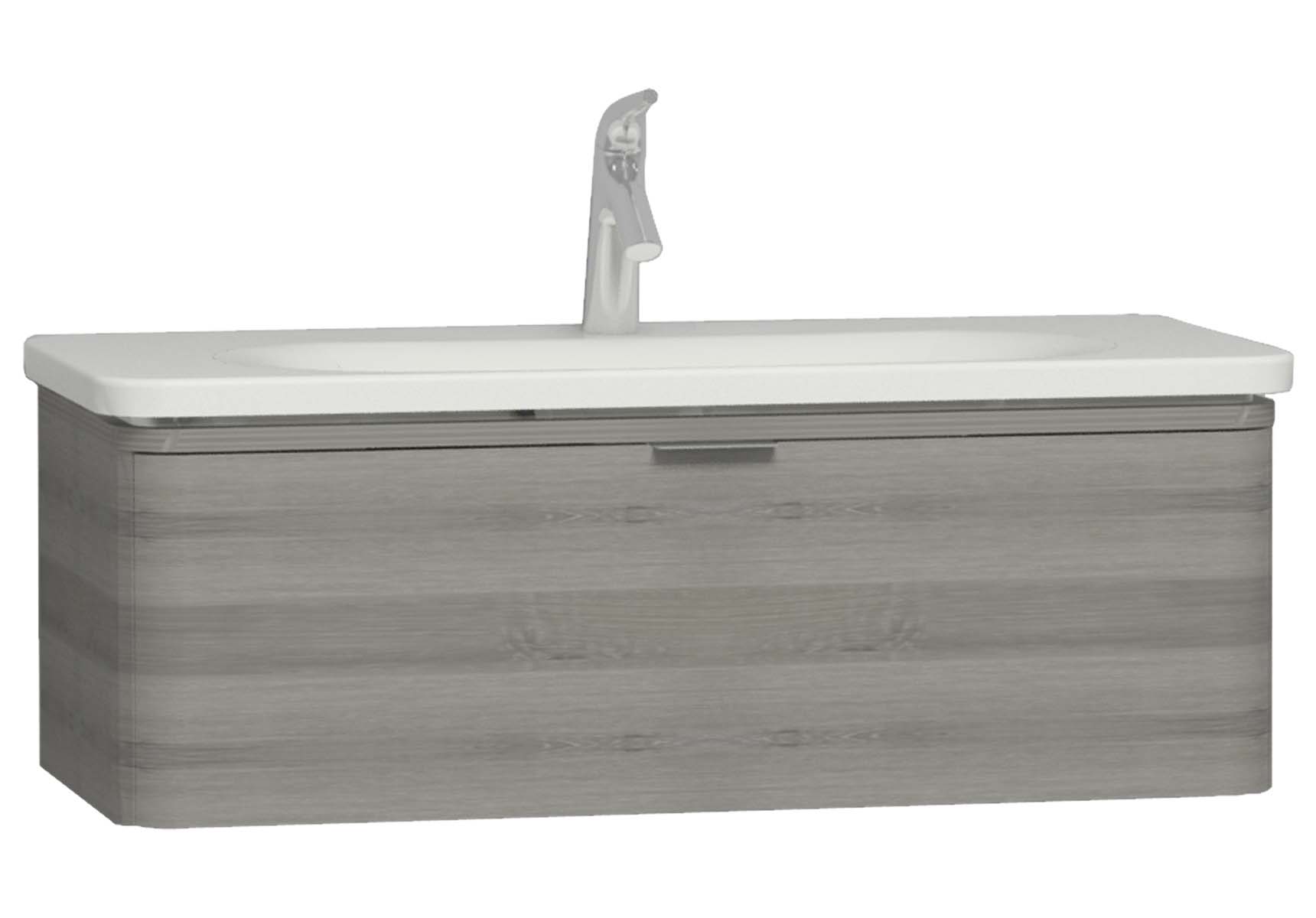 Nest Trendy 1 Drawer Washbasin Unit 100 cm Grey Natural Oak