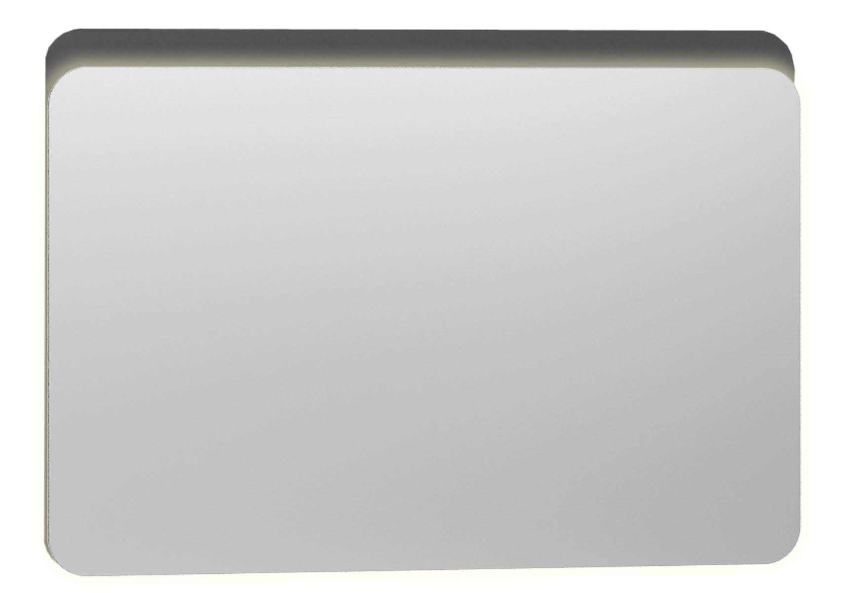 Nest Trendy Flat Mirror with Led 100 cm, Anthracite High Gloss