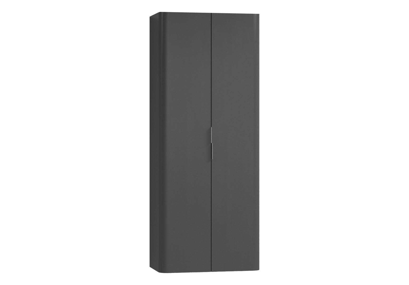 Nest Trendy Tall Unit, 2 Doors, Anthracite High Gloss