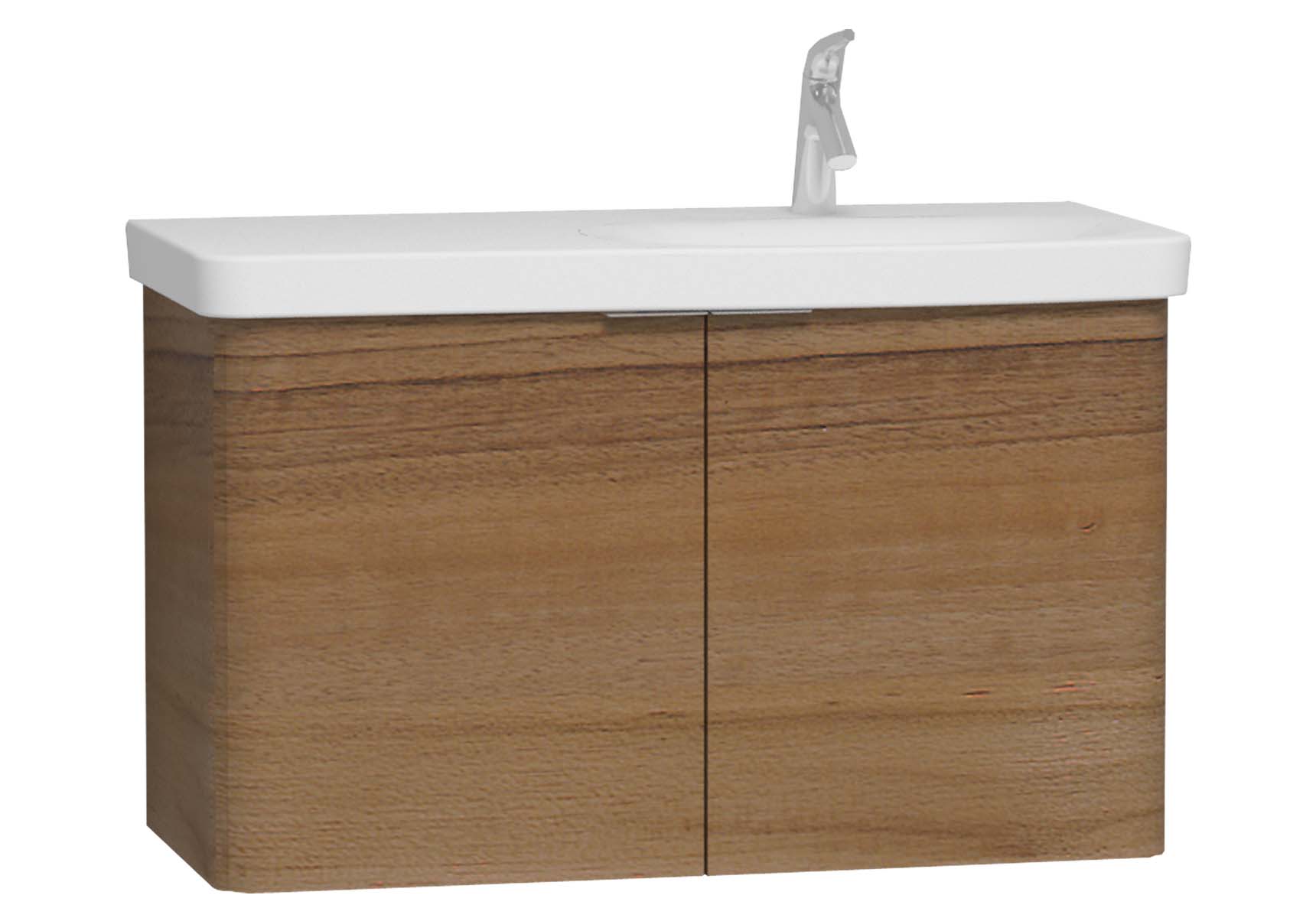 Nest 2 Doors Washbasin Unit 100 cm, Waved Natural Wood